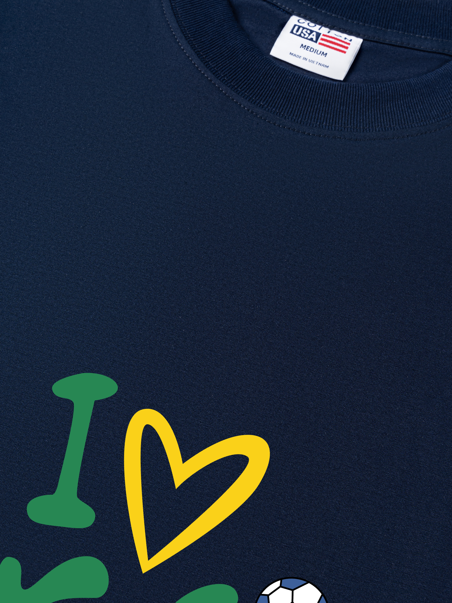 Áo Thun Relaxed Fit Soccer World Cup I love Brazil