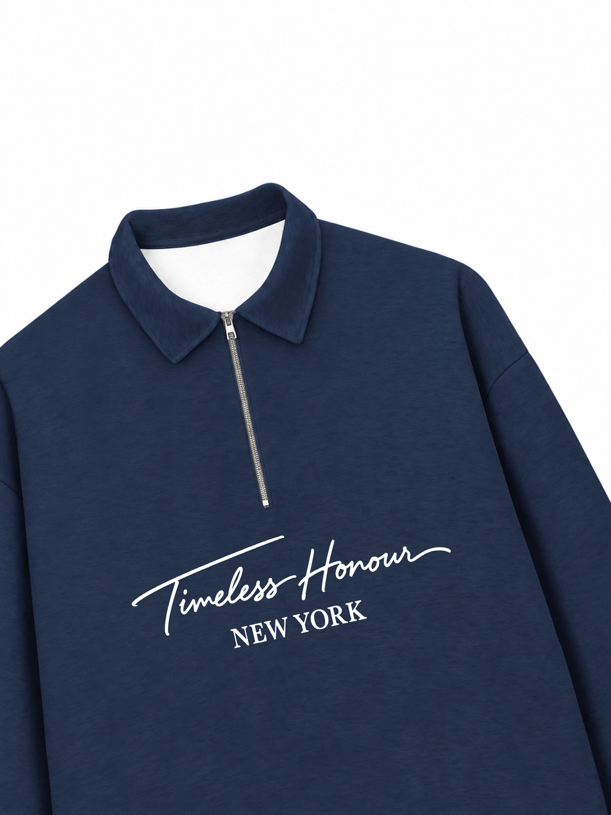 Áo Sweater Polo Nỉ Hai Da  Blue Timeless Honour