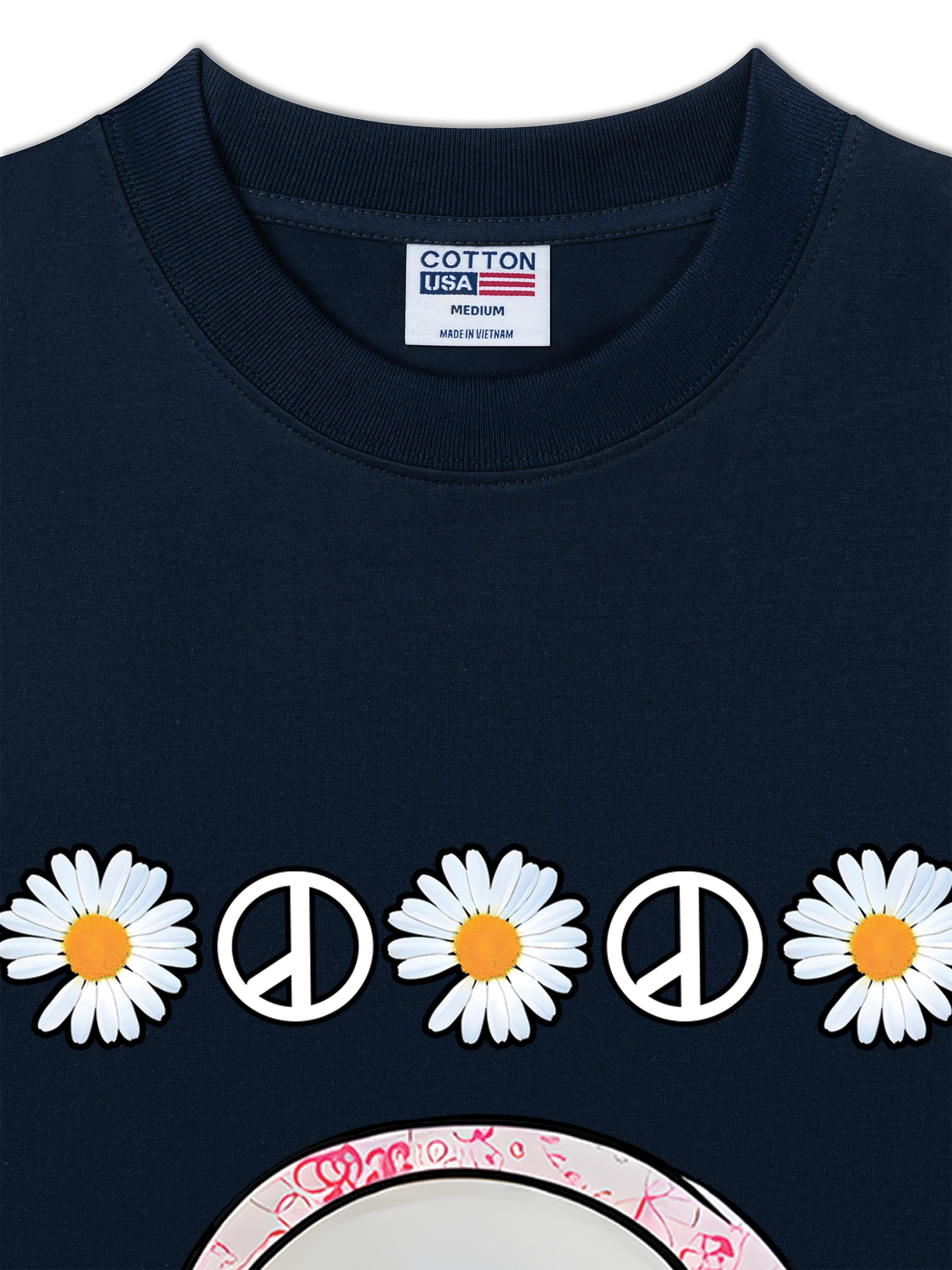 Áo Thun Relaxed Fit Floral With GD Chibi Daisy Flower