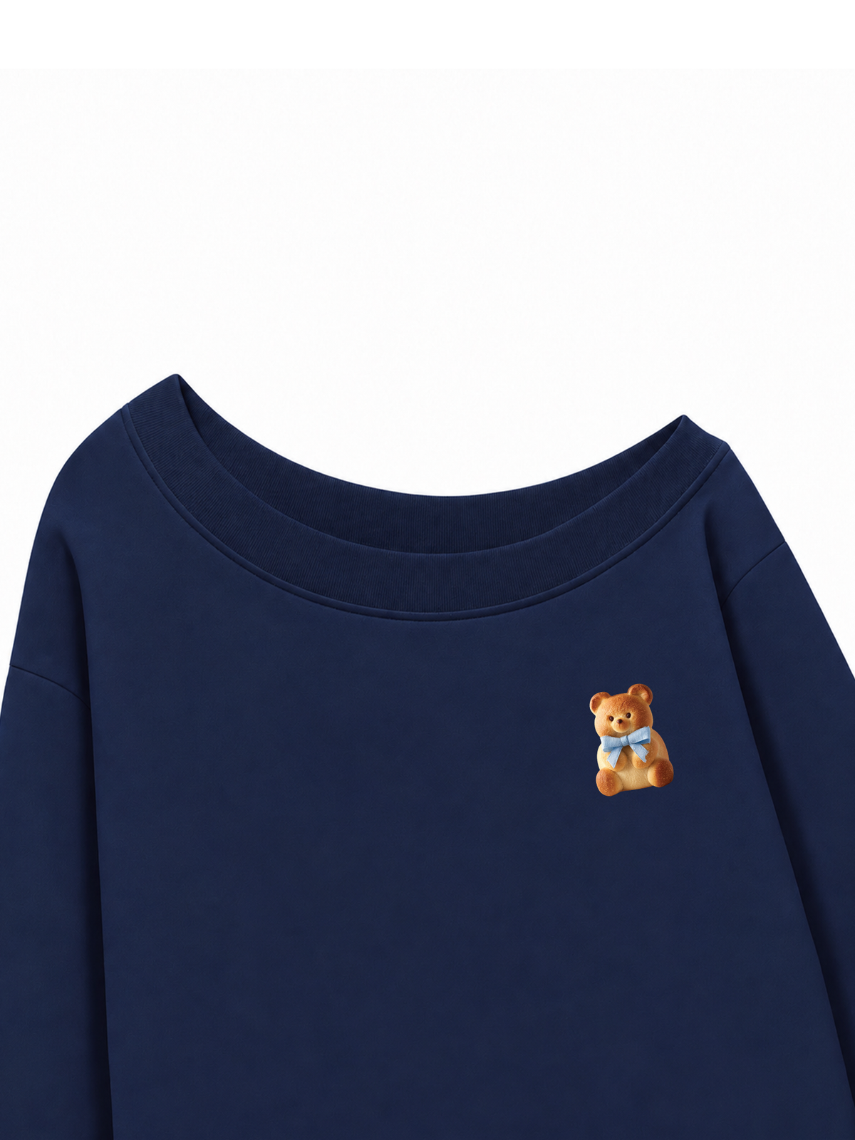 Áo Sweater Lệch Vai Nỉ Hai Da Teddy Bread