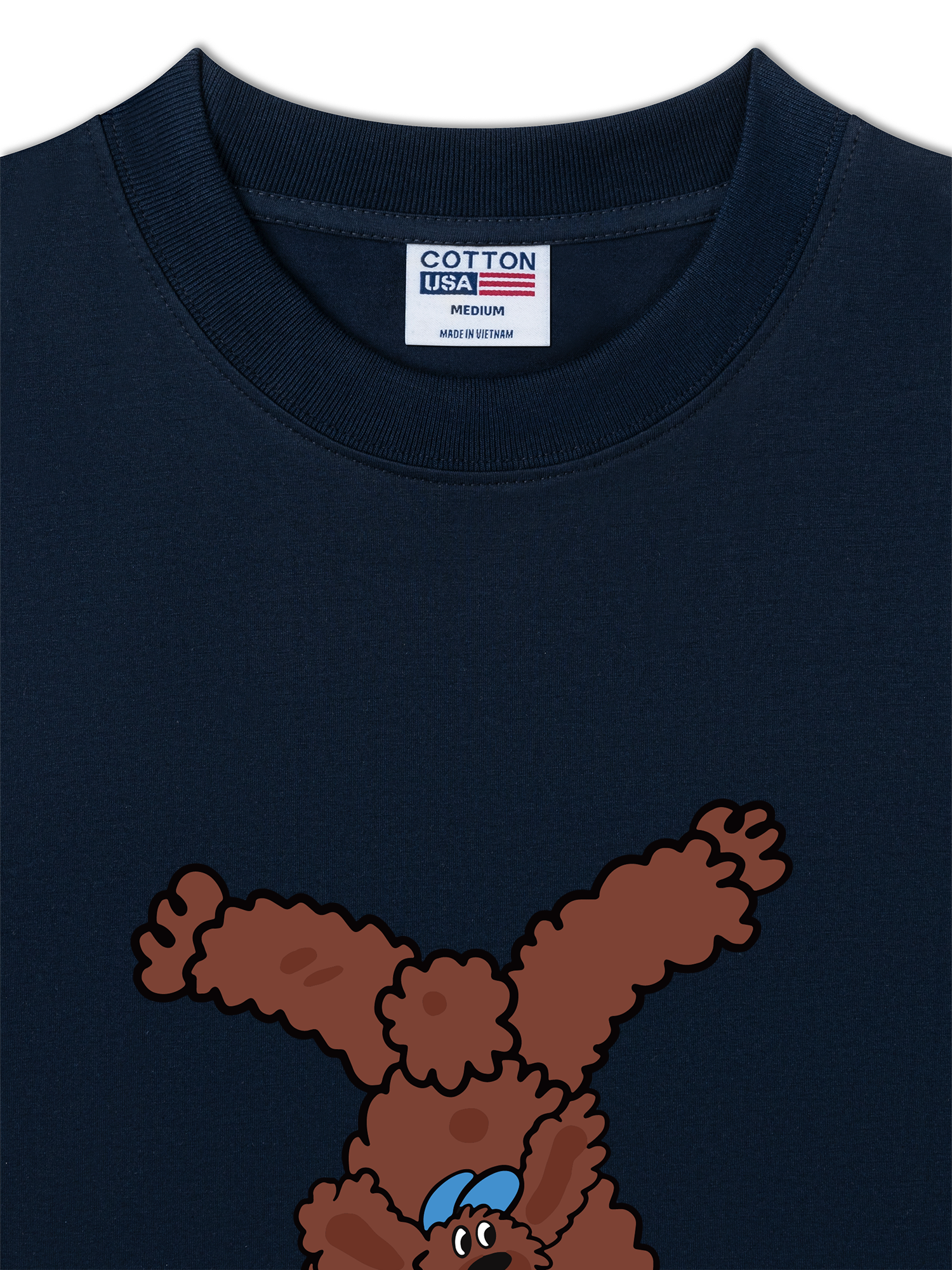 Áo Thun Relaxed Fit Soft Paw Brown Teddy