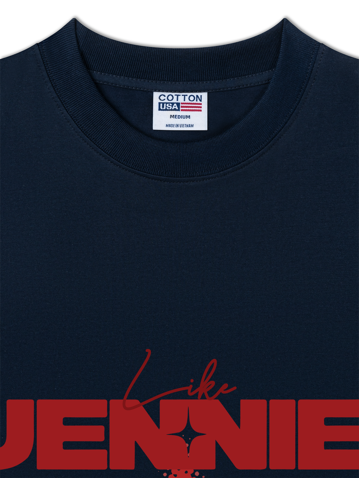 Áo Thun Relaxed Fit Black Pink Like Jenie