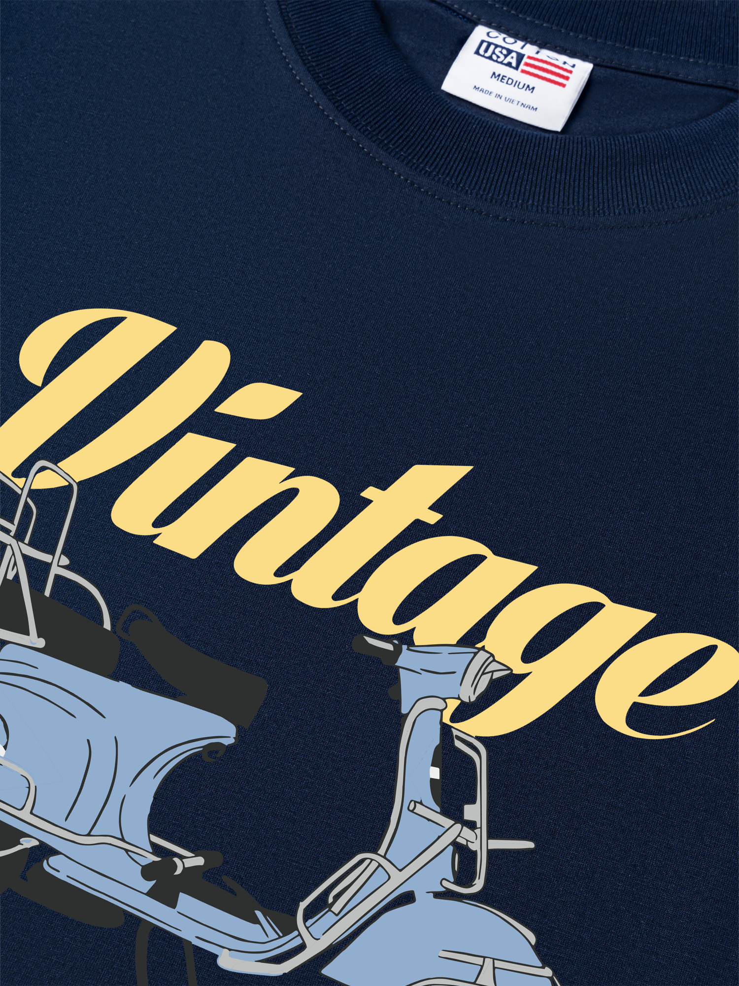 Áo Thun Relaxed Fit Motorbike Vintage Vespa