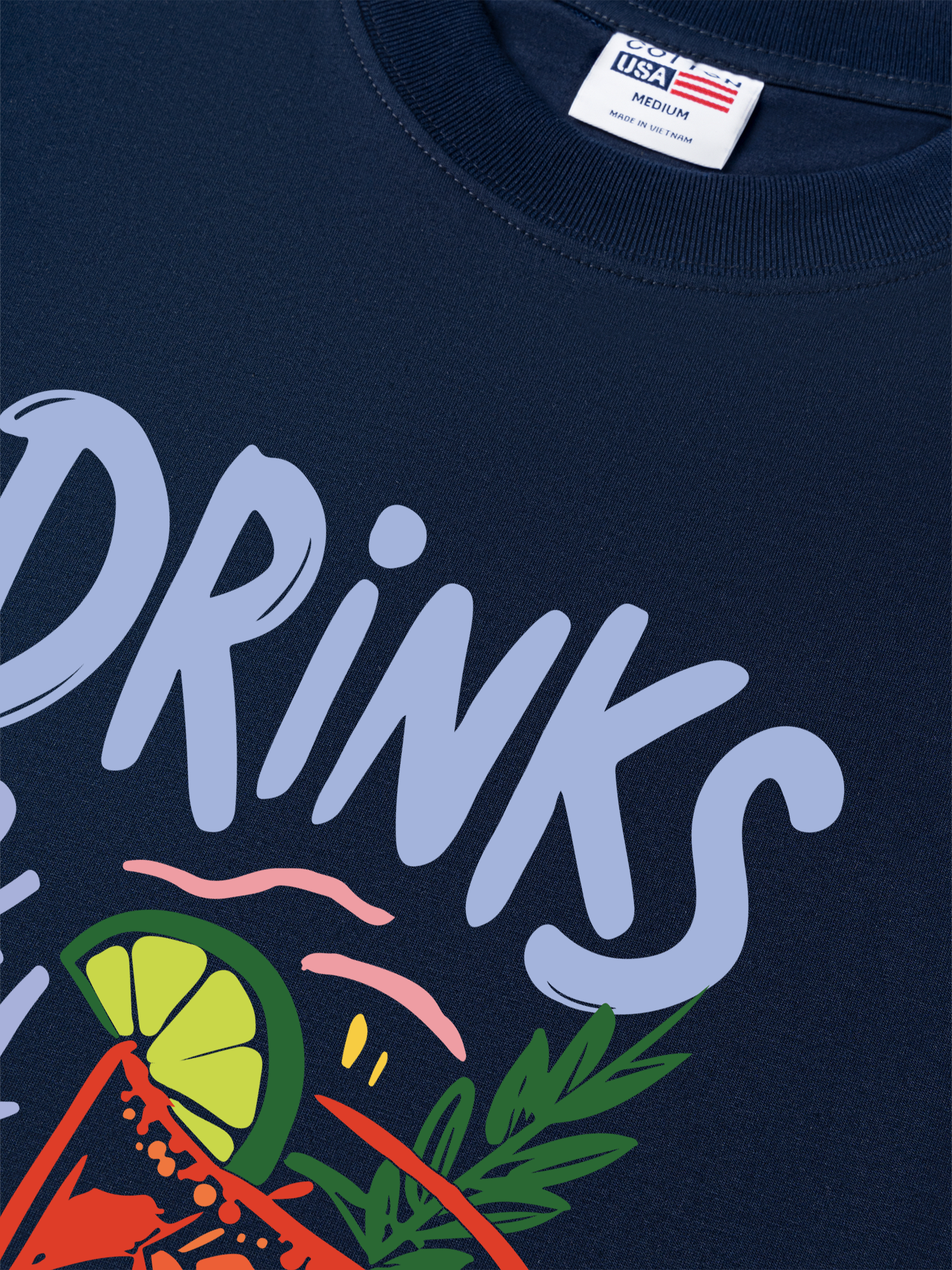 Áo Thun Relaxed Fit Drinks a & Good Vibes