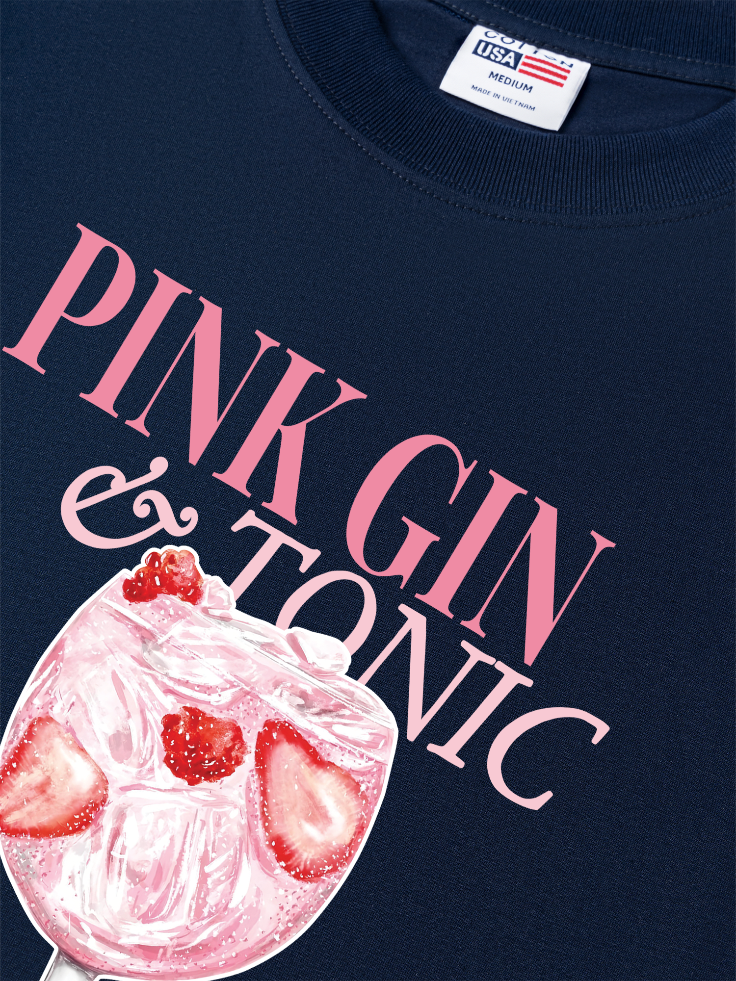 Áo Thun Relaxed Fit Pink Gin & Tonic