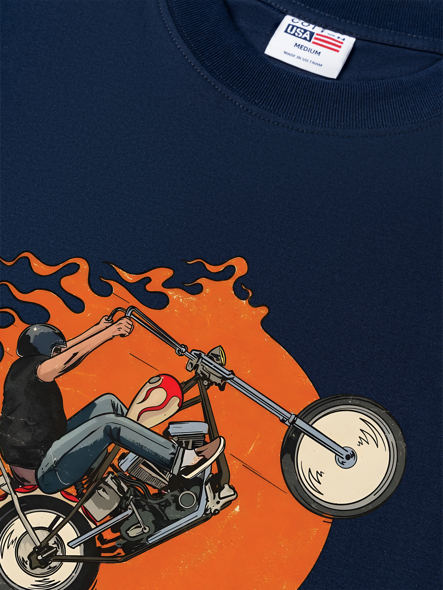 Áo Thun Relaxed Fit Motorbike Born to Ride