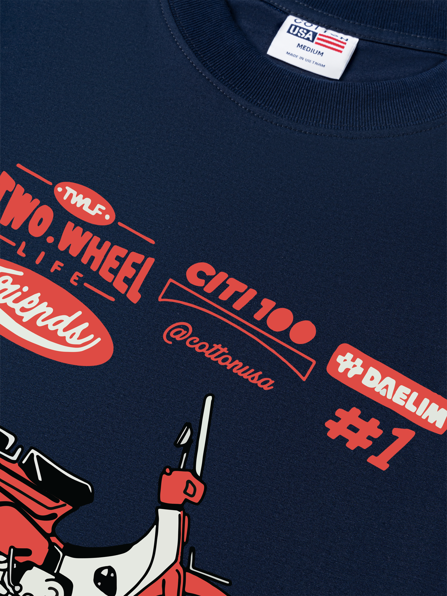 Áo Thun Relaxed Fit Motorbike Citi 100 DAELIM