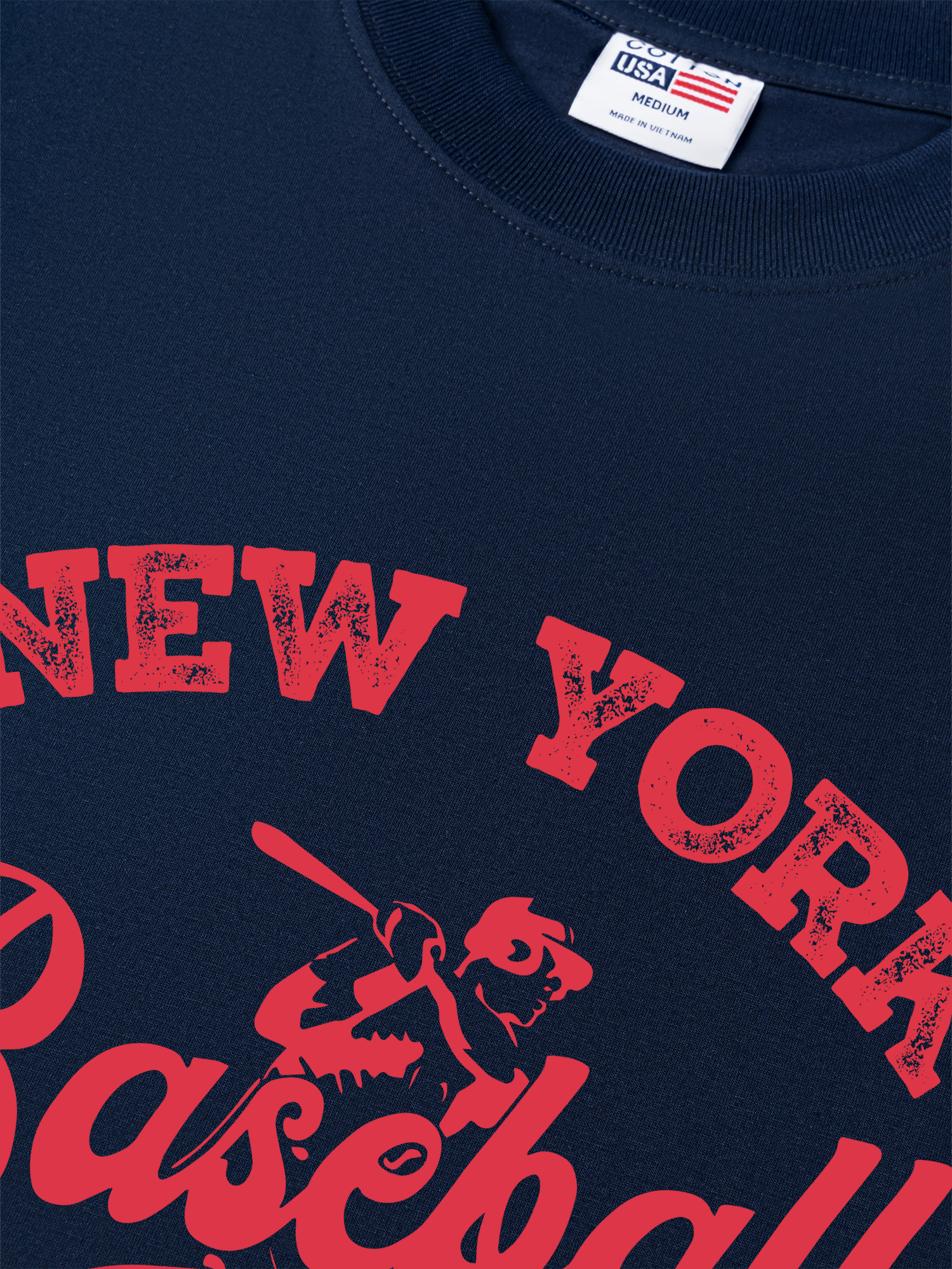 Áo Thun Relaxed Fit New York Baseball Pink