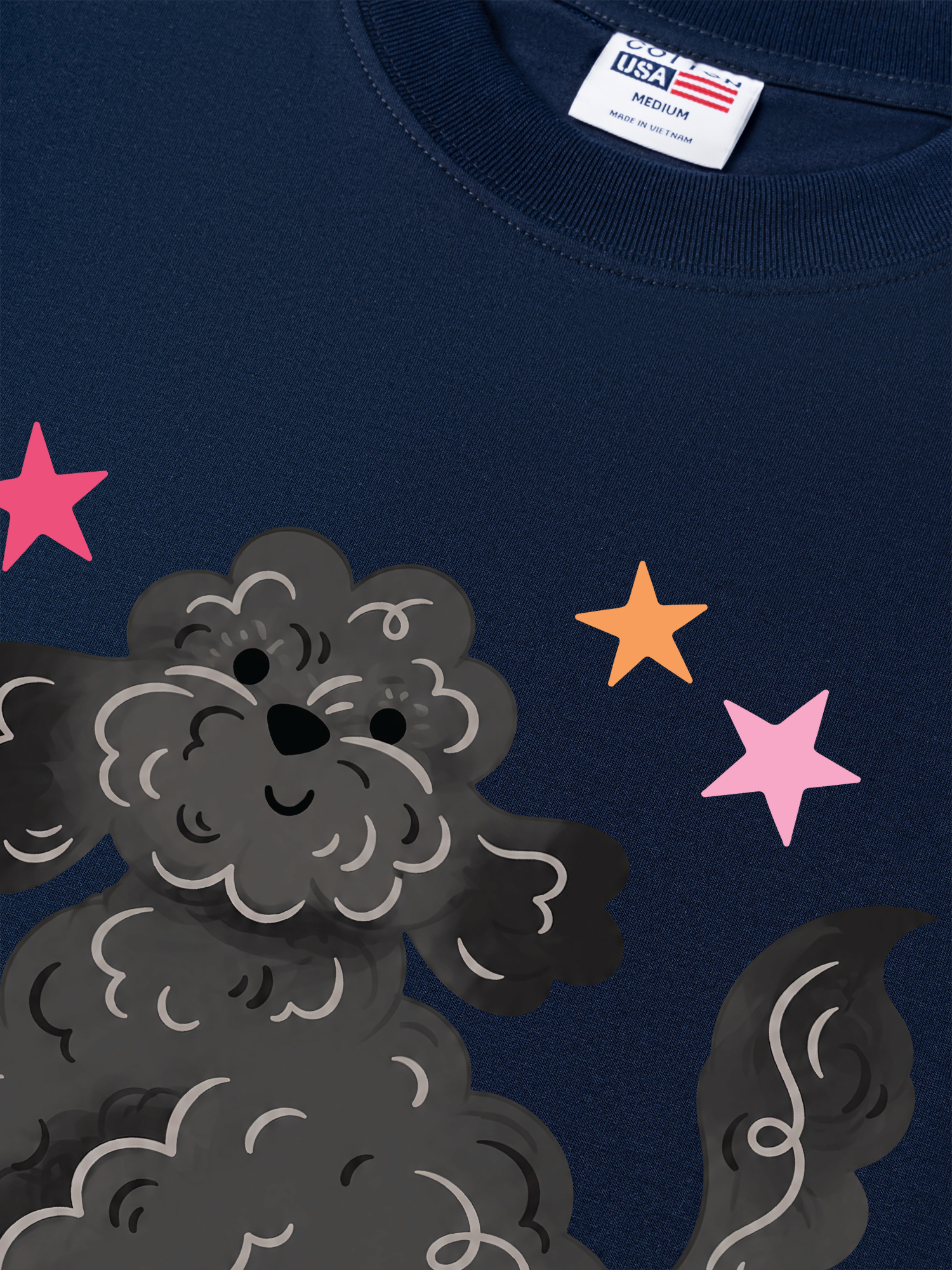 Áo Thun Relaxed Fit Soft Paw Poodle And Bling Ball