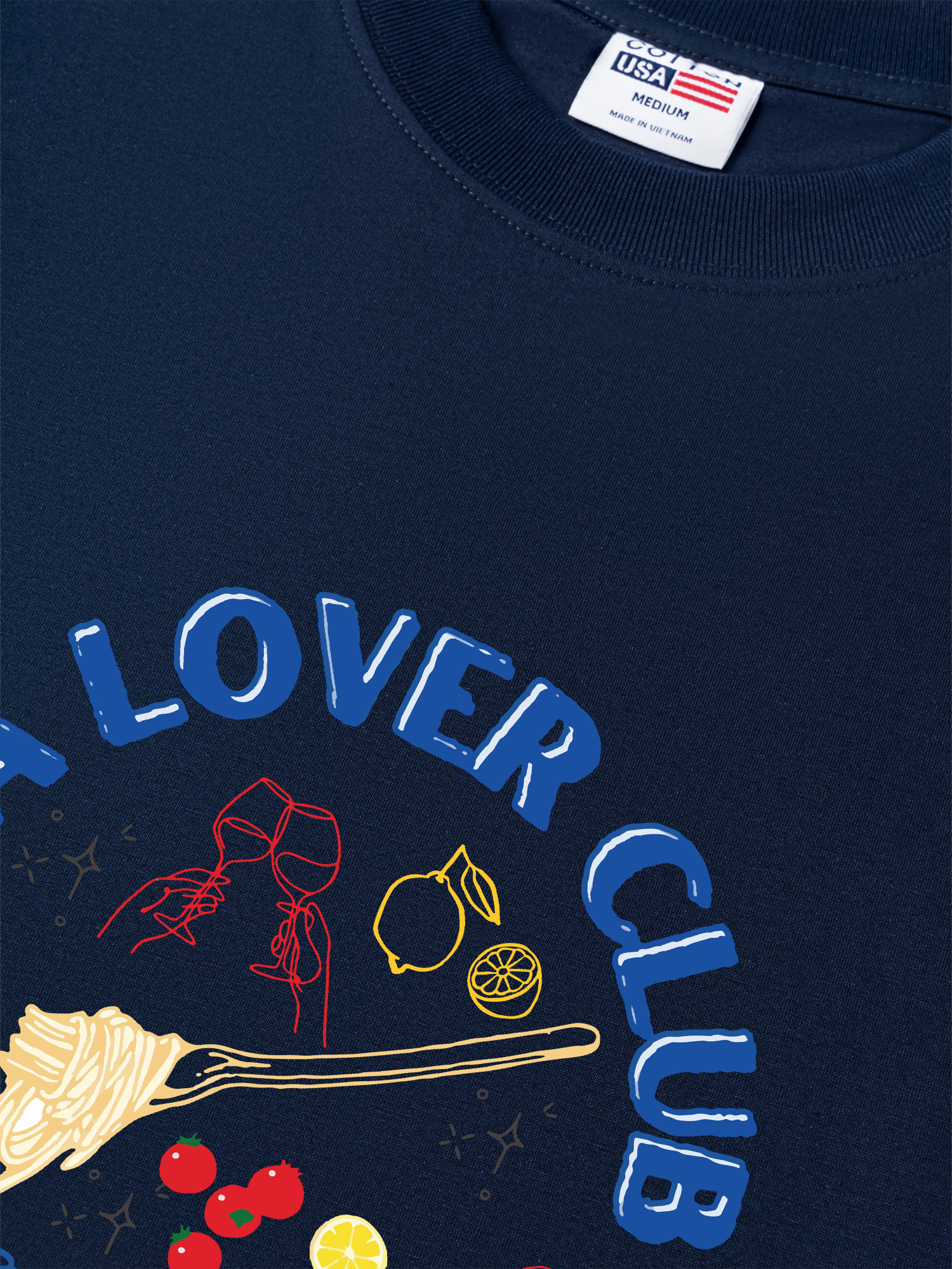 Áo Thun Relaxed Fit Yummy Mood Pasta Lover Club