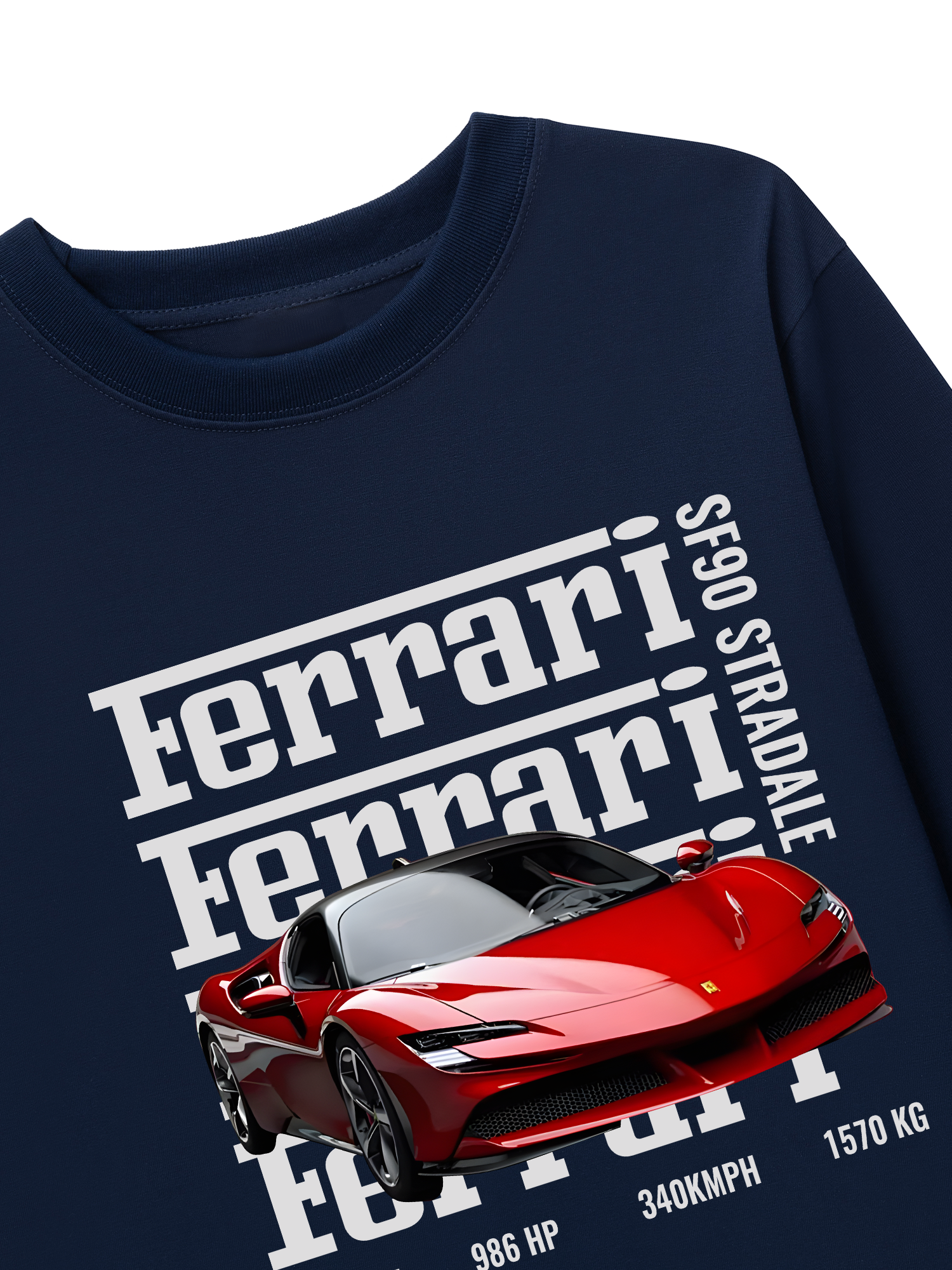 Áo Thun Dài Tay Ferrari SF90 Stradale