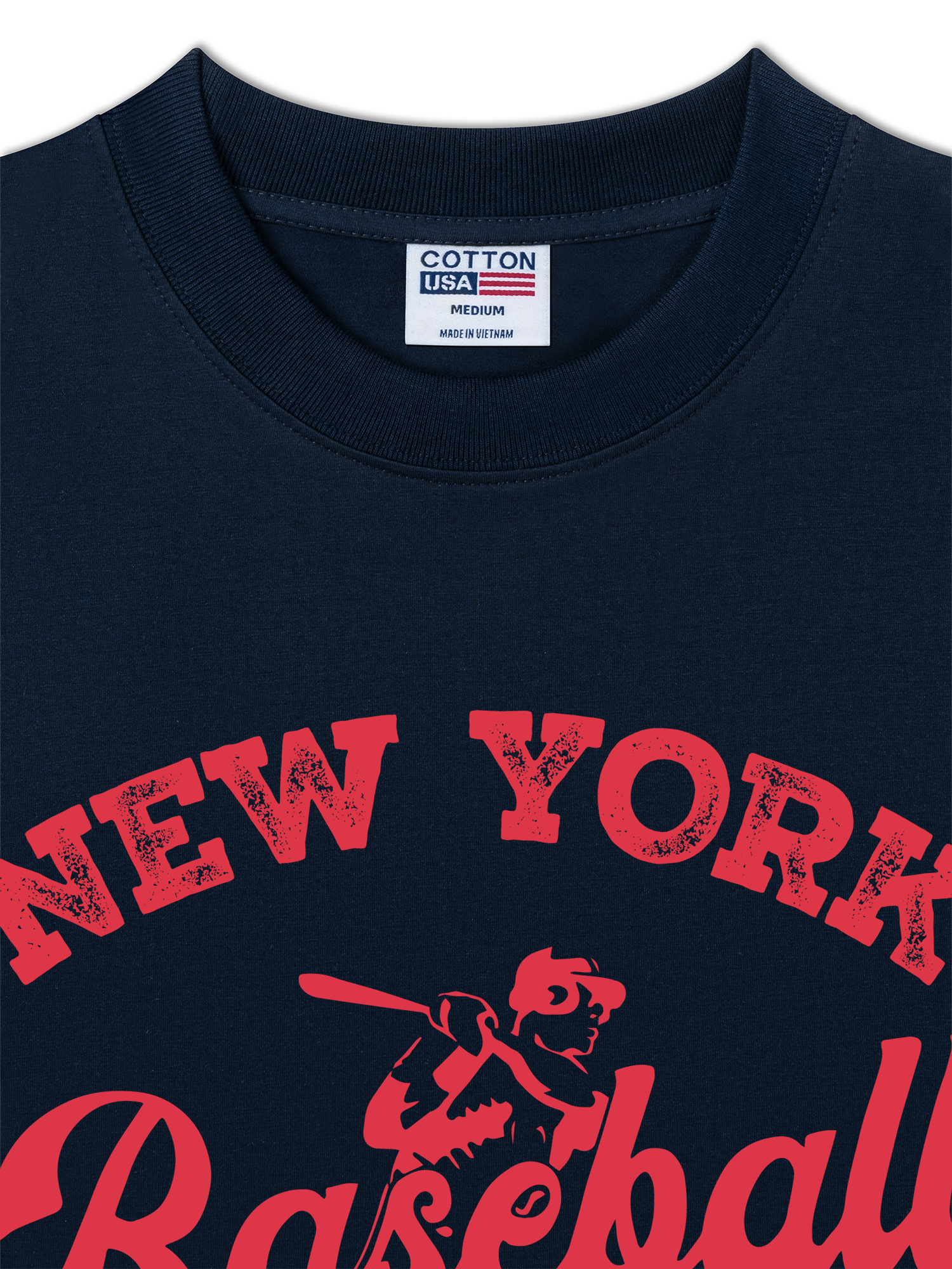 Áo Thun Relaxed Fit New York Baseball Pink