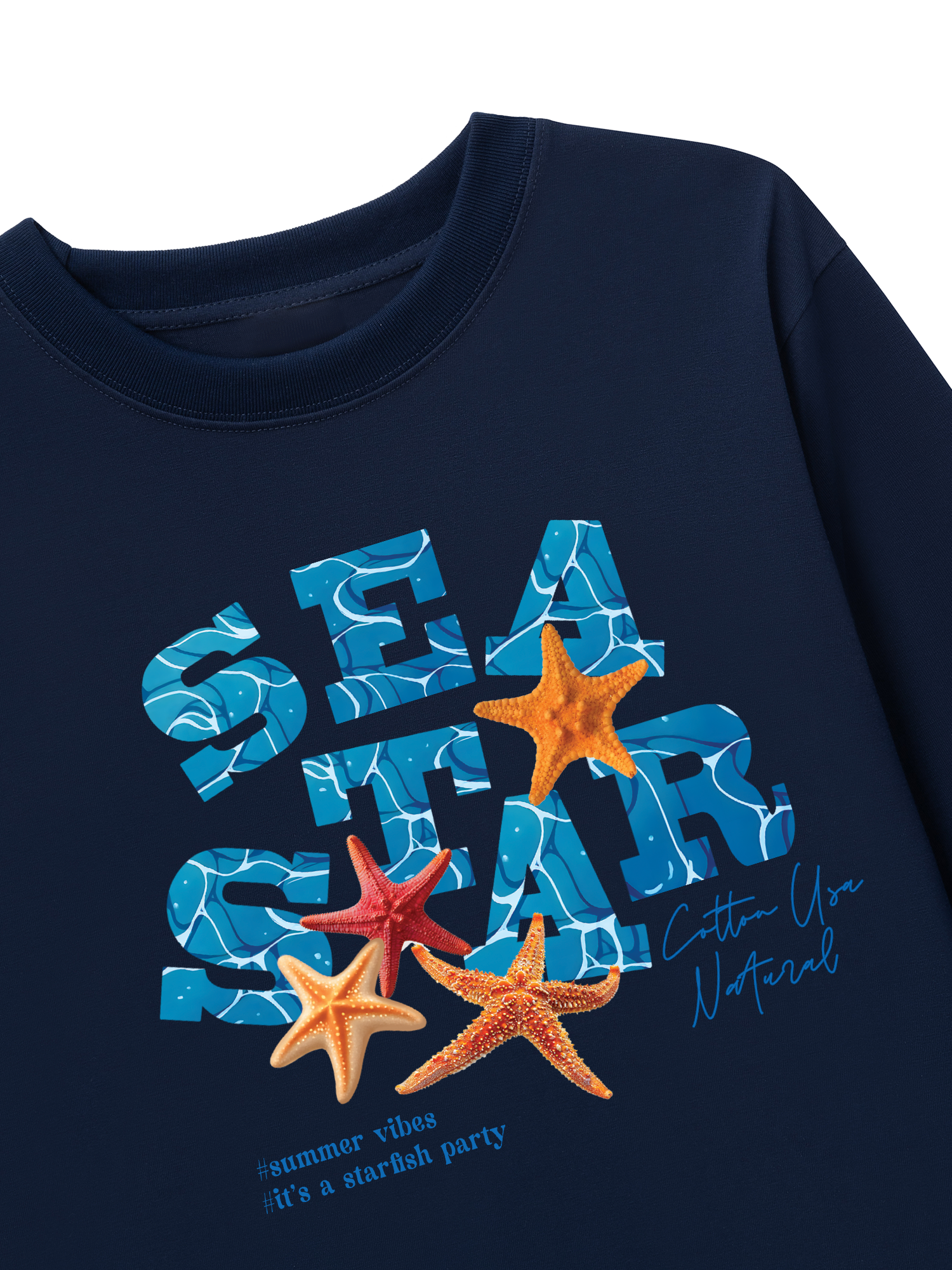 Áo Thun Dài Tay Tropical Starfish Parrty Sea Water