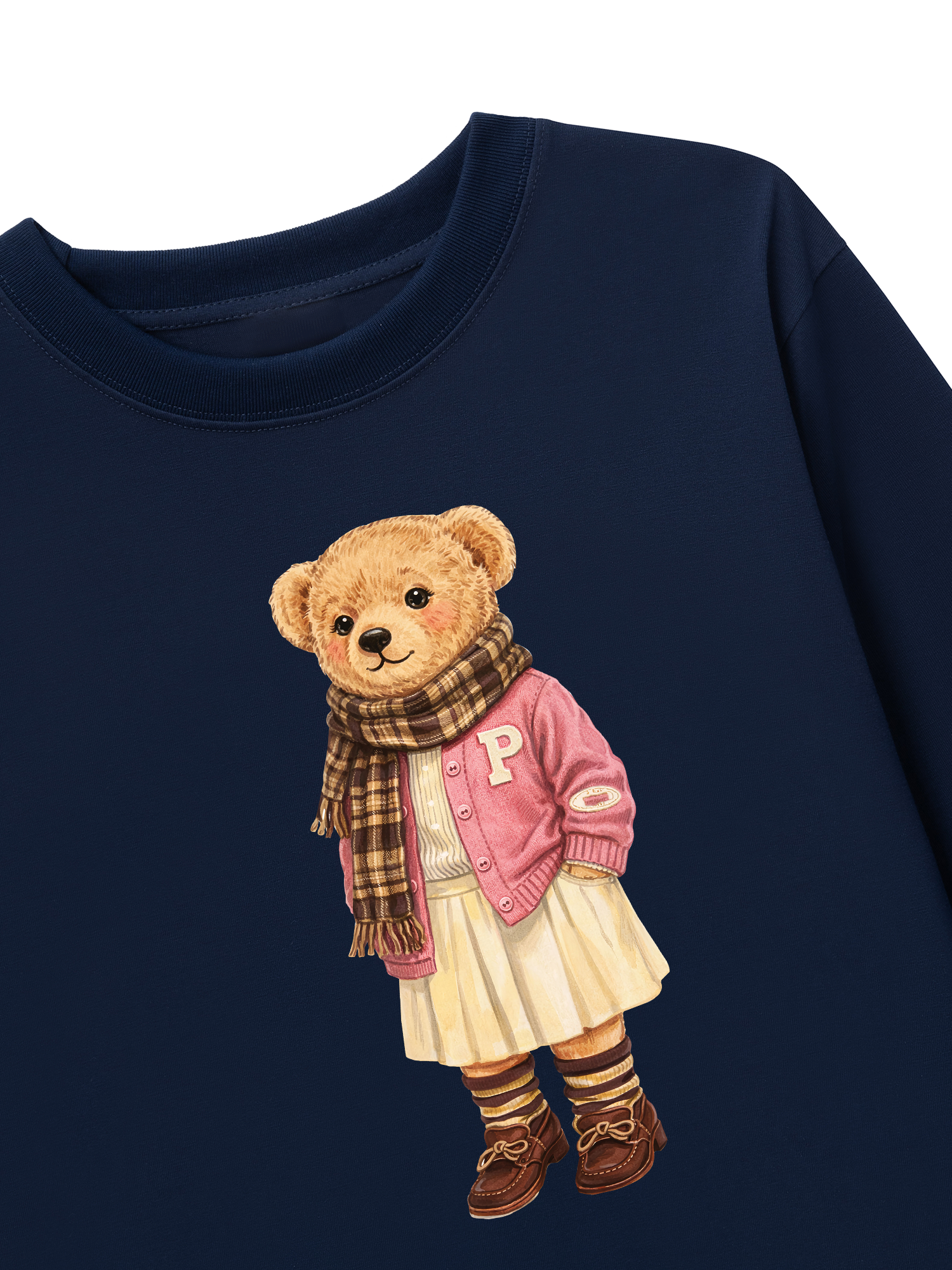 Áo Thun Dài Tay Pink Girl Bear