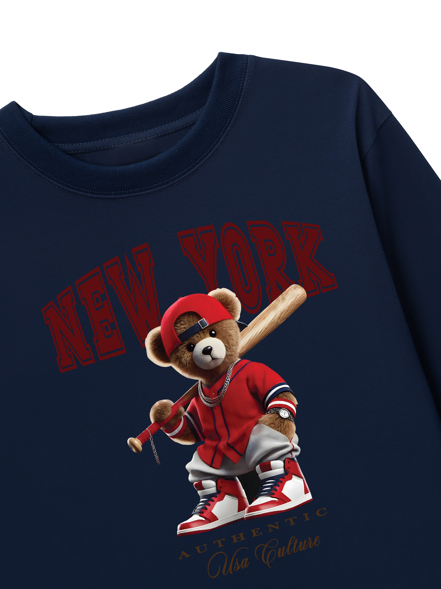 Áo Thun Dài Tay Baseball Authentic Teddy