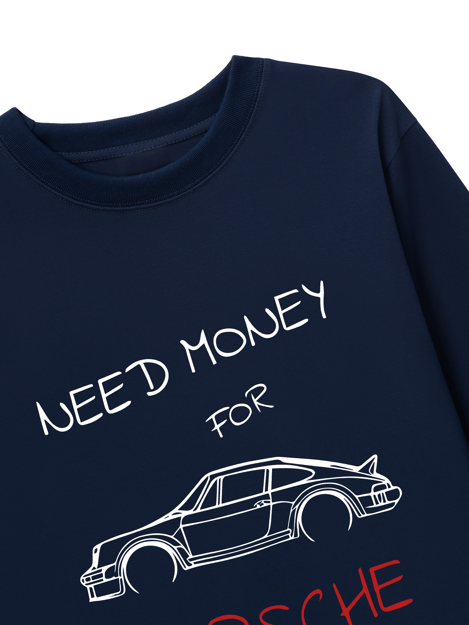 Áo Thun Dài Tay Porsche Need Money Sketch