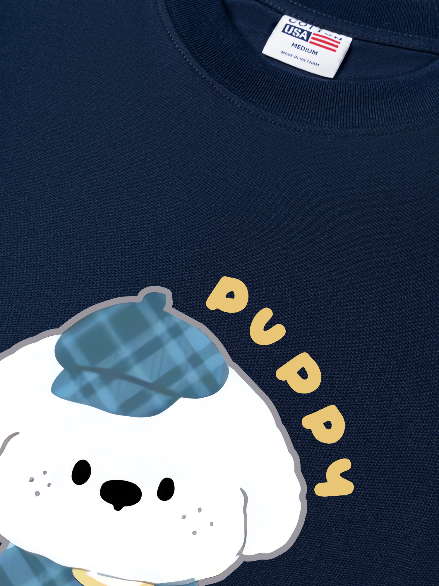 Áo Thun Relaxed Fit Soft Paw Blue Puppy