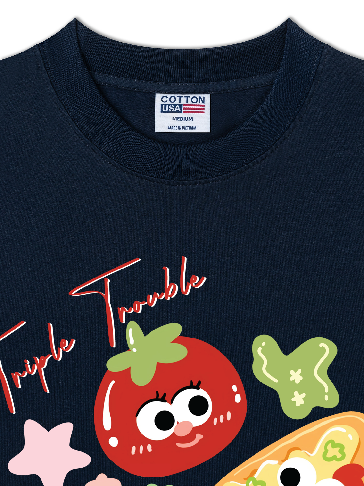 Áo Thun Relaxed Fit Yummy Mood Triple Trouble