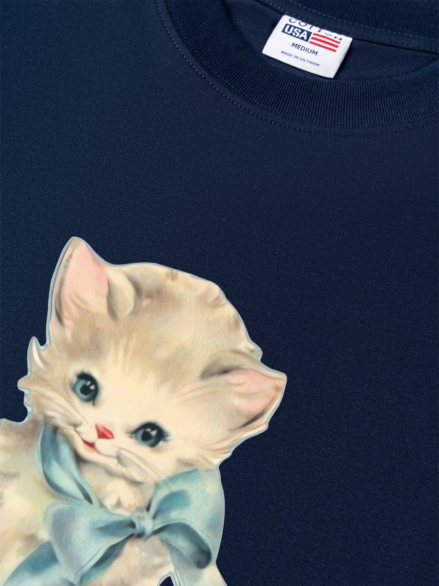 Áo Thun Relaxed Fit Soft Paw Blue Bow