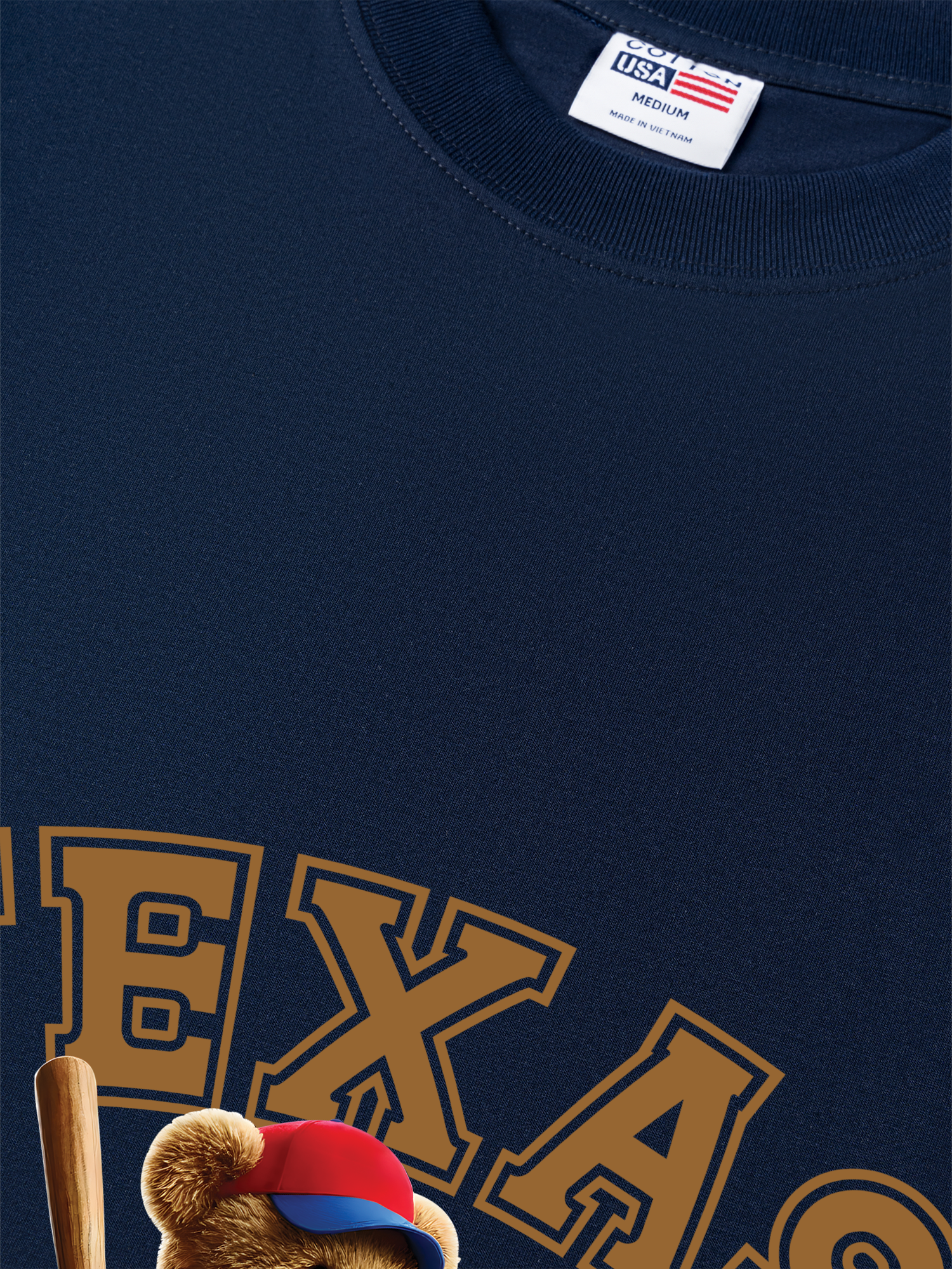 Áo Thun Relaxed Fit Baseball Texas Teddy Fan Club