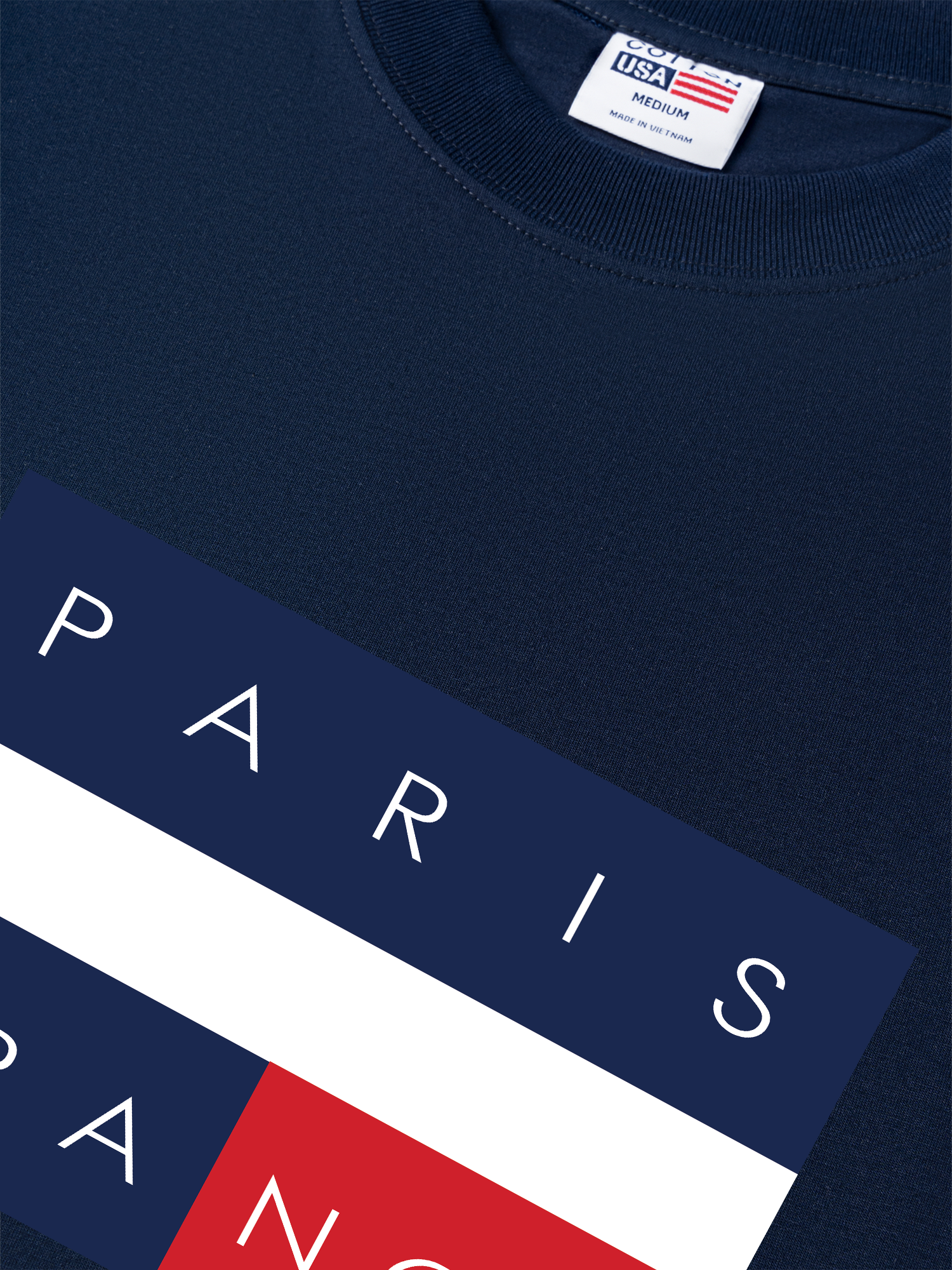 Áo Thun Relaxed Fit Paris France Flag