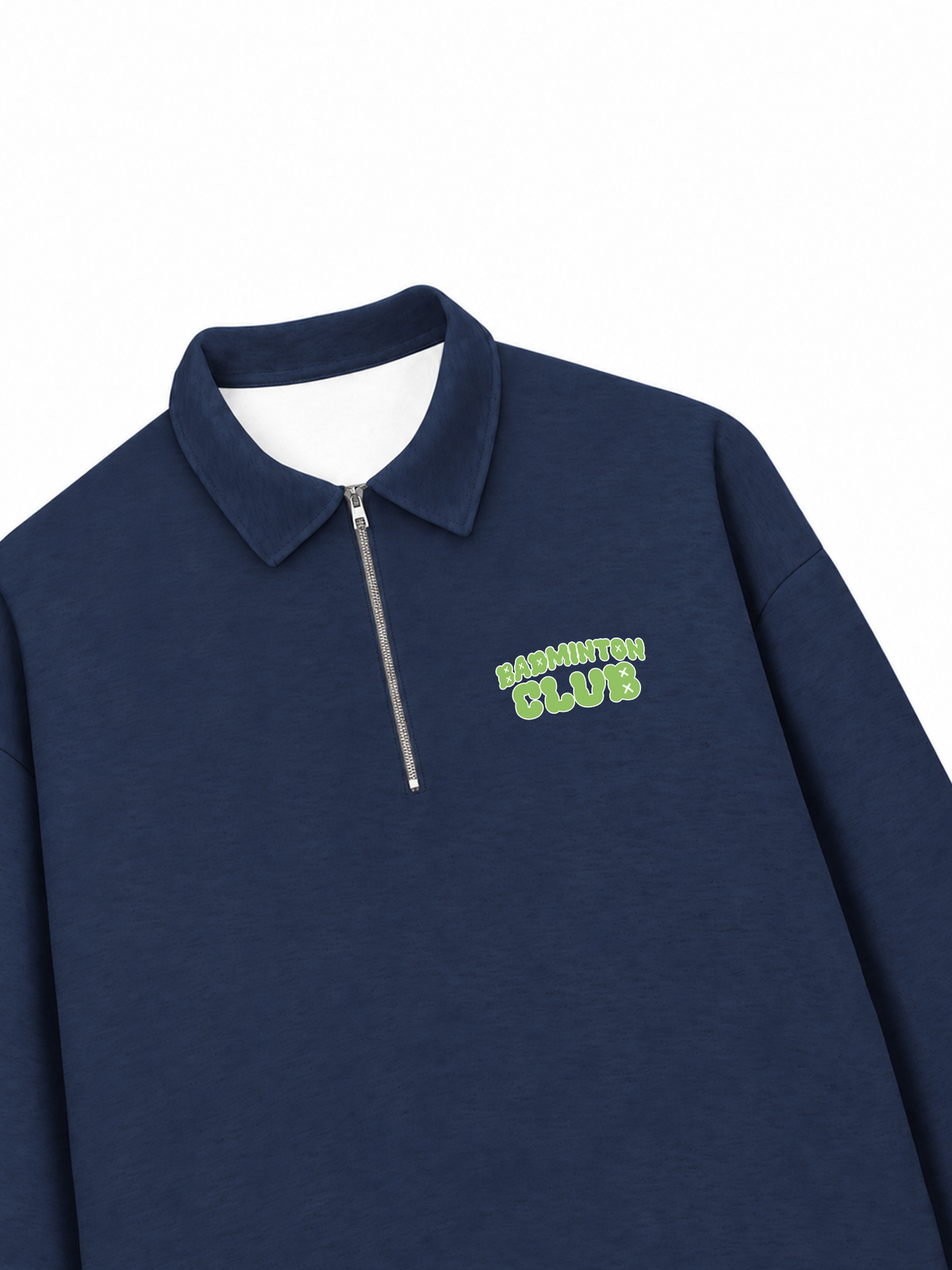 Áo Sweater Polo Nỉ Hai Da Badminton Club