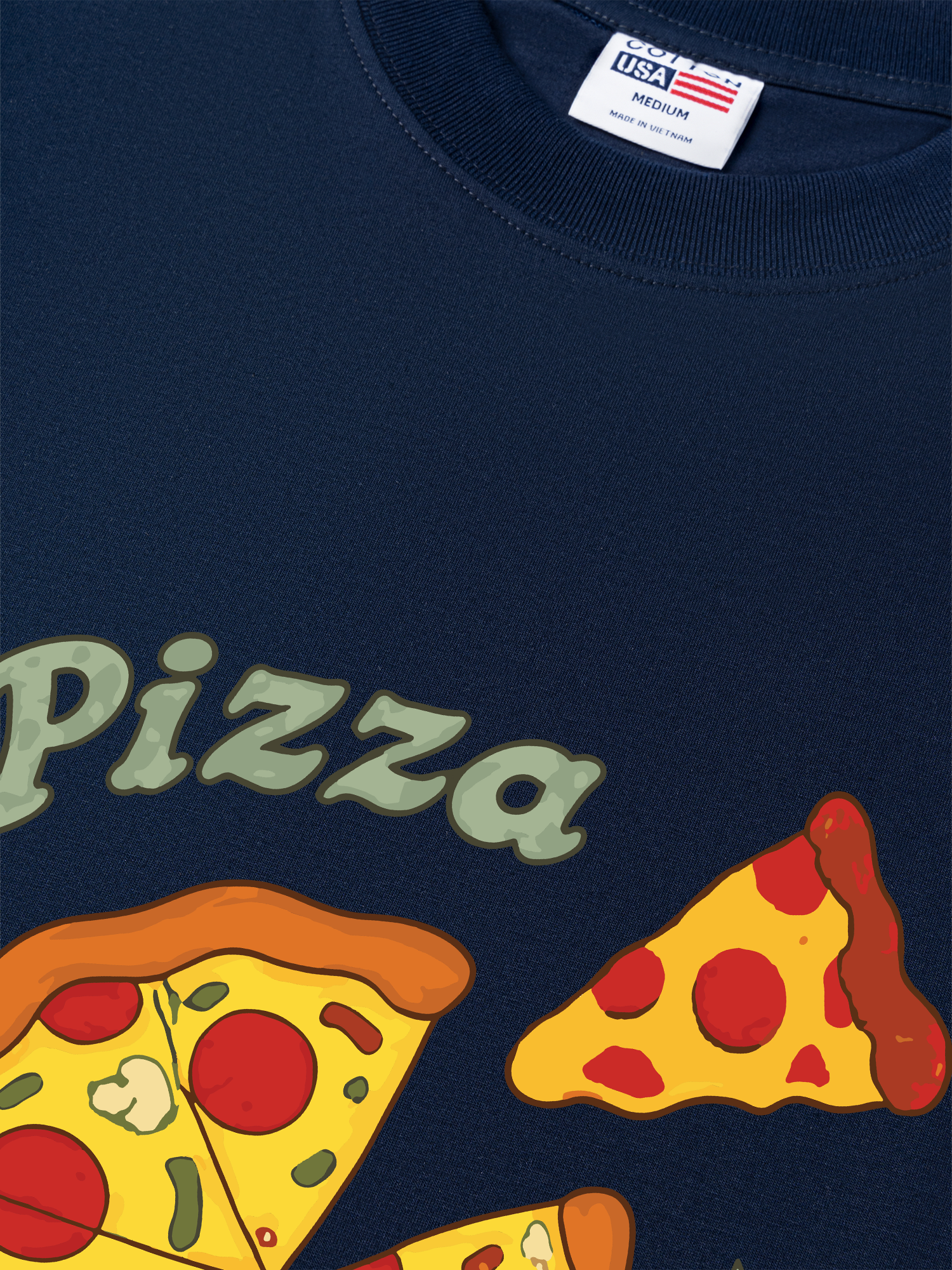 Áo Thun Relaxed Fit Yummy Mood Pizza Person