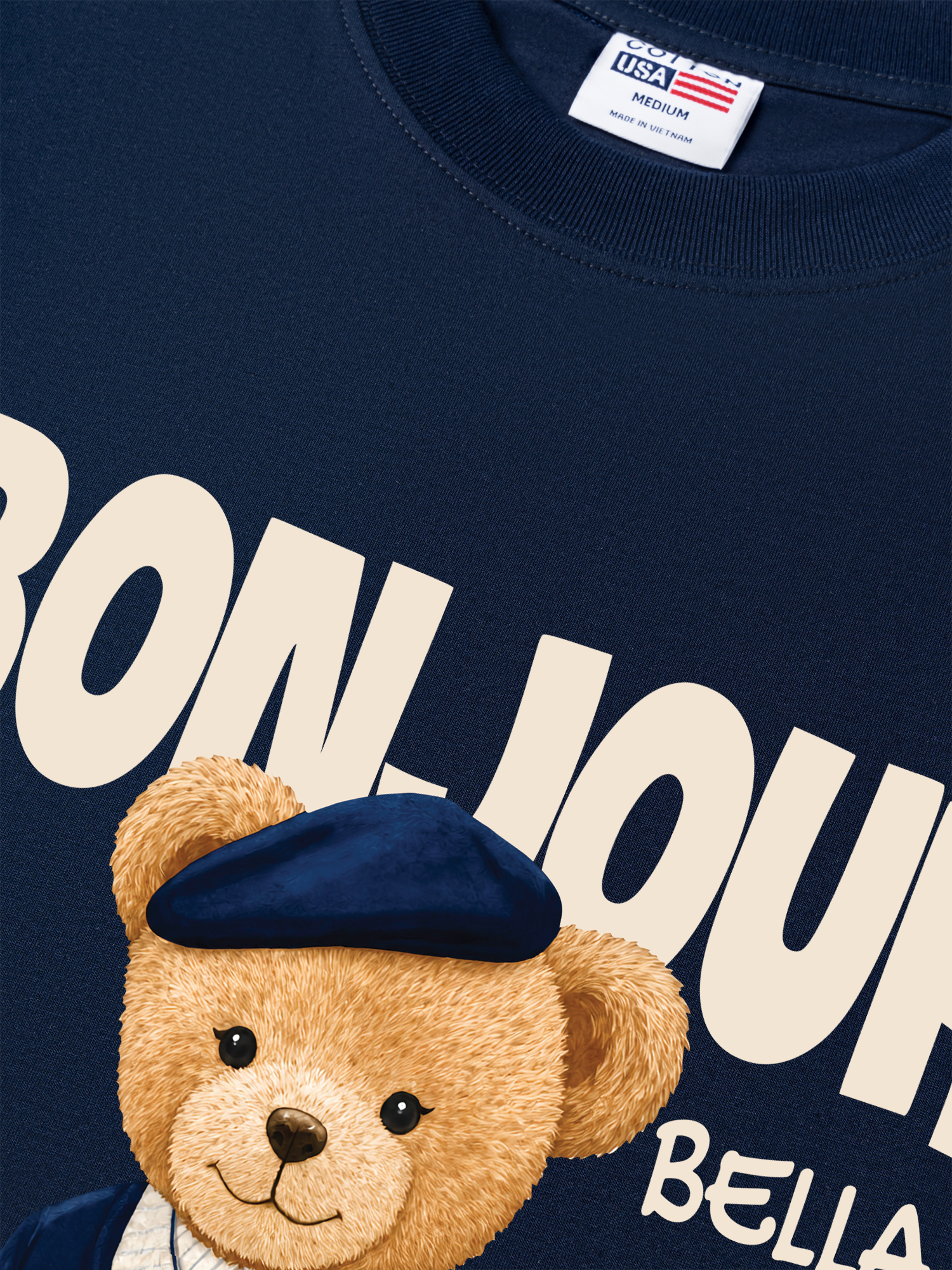 Áo Thun Relaxed Fit Bear Town Bonjour Bella