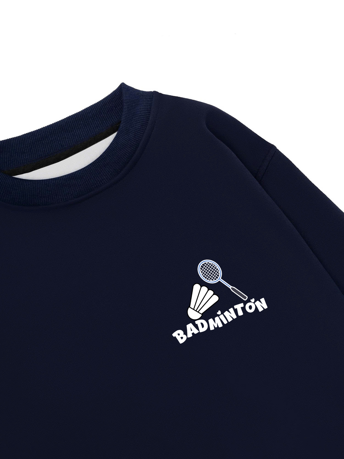 Áo Sweater Nỉ Hai Da Badminton In