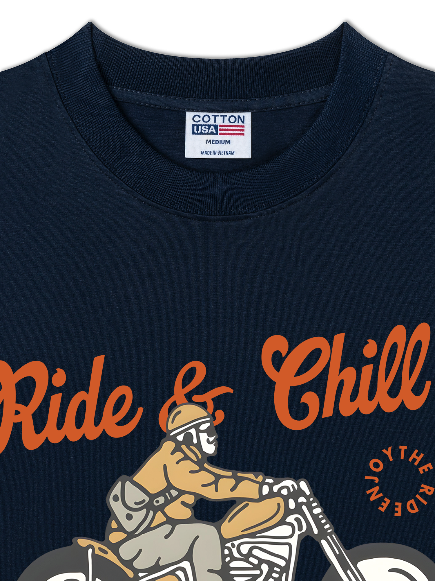 Áo Thun Relaxed Fit Motorbike Ride & Chill