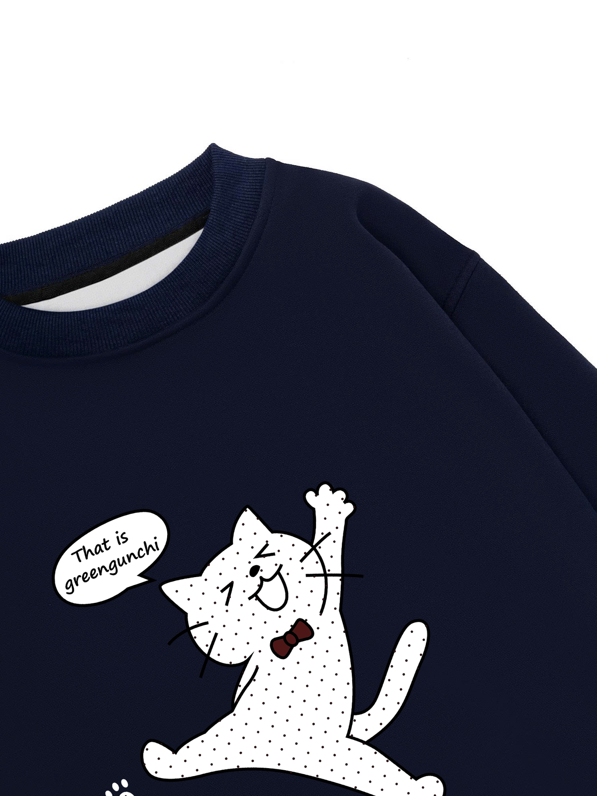 Áo Sweater Nỉ Hai Da Dotty Mood Cute Cat