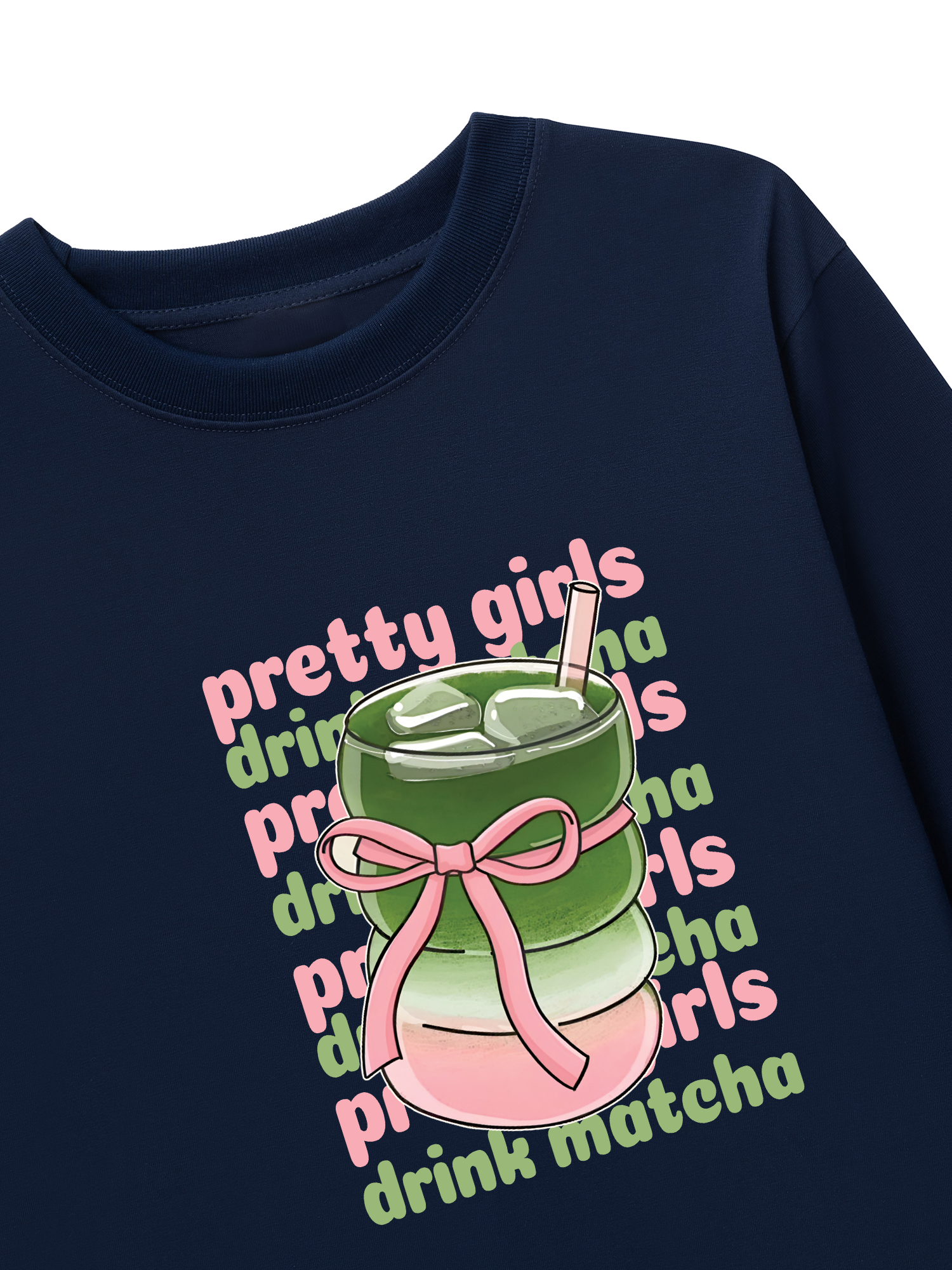 Áo Thun Dài Tay Pretty Girls Drink Matcha