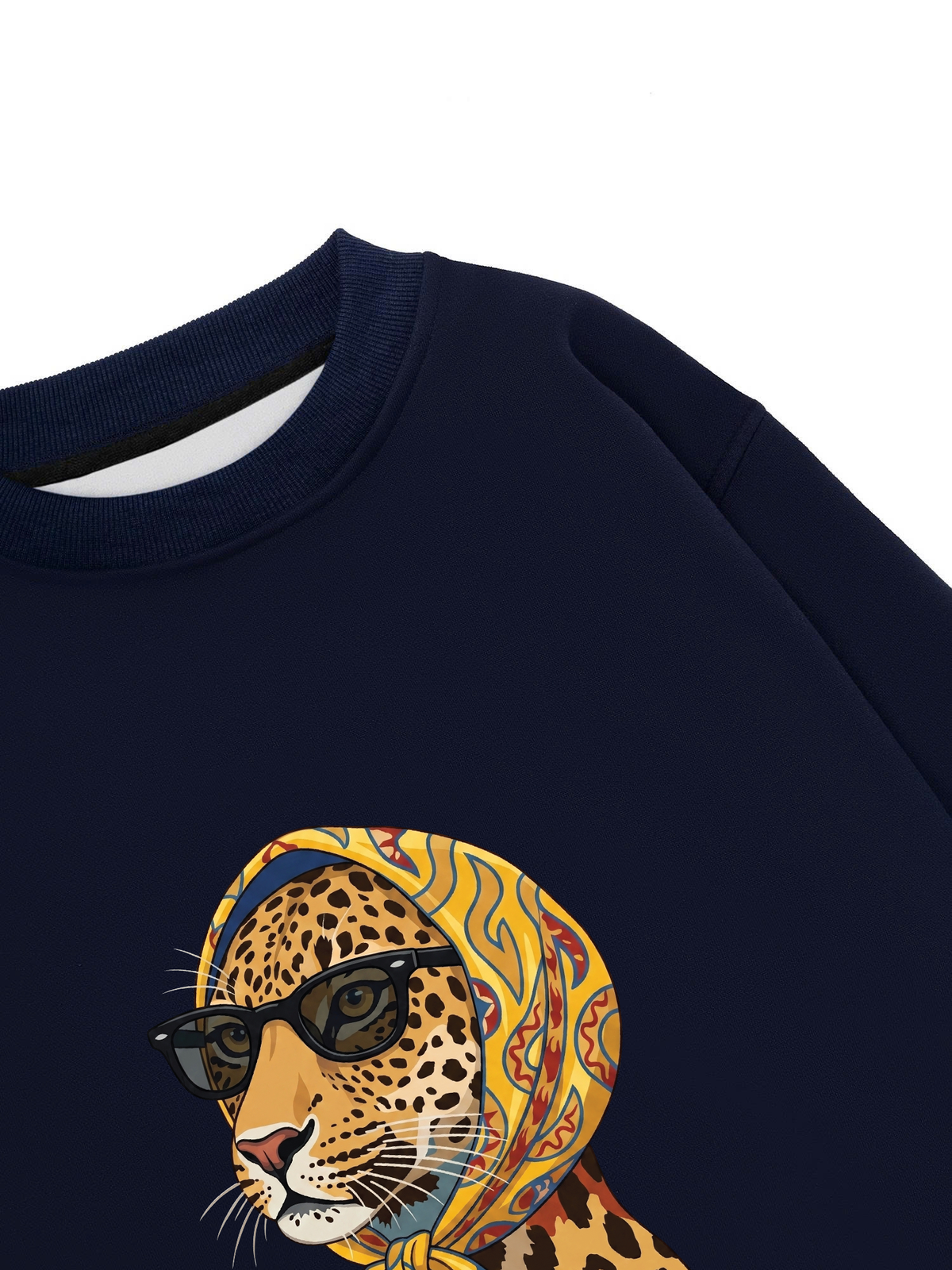 Áo Sweater Nỉ Hai Da Urban Leopard Safari Chic