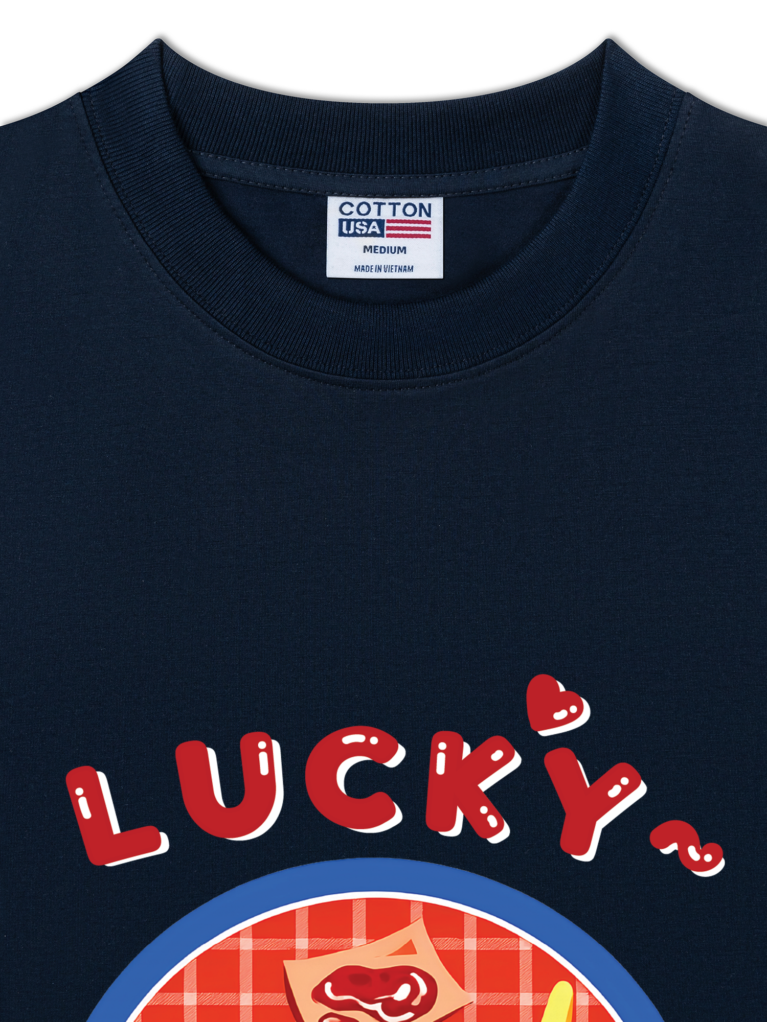 Áo Thun Relaxed Fit Yummy Mood Lucky Hamburger