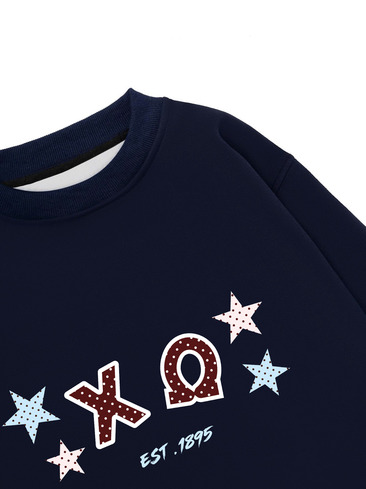 Áo Sweater Nỉ Hai Da Dotty Mood Midnight Polka