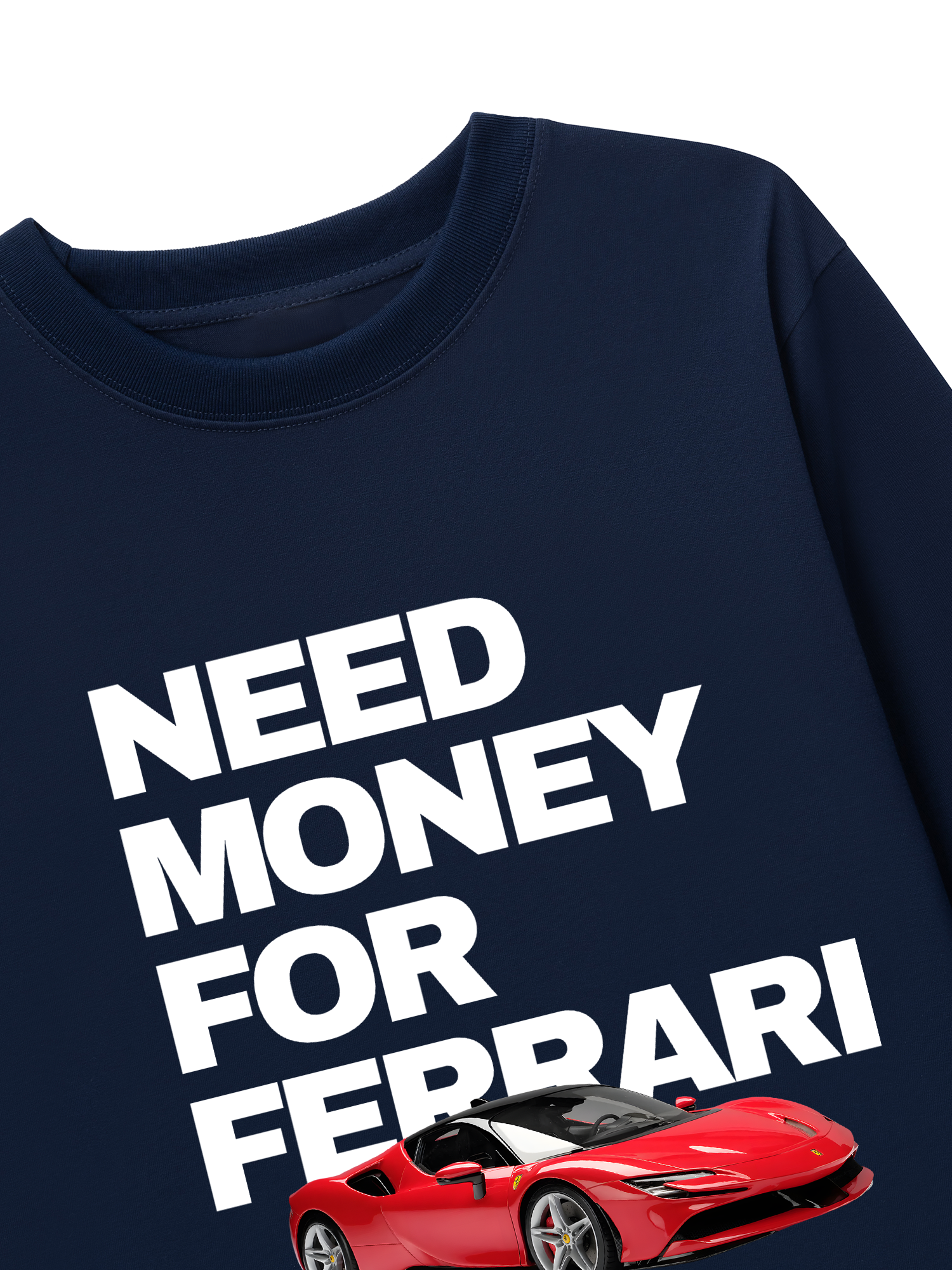 Áo Thun Dài Tay Ferrari Need Money For Classic