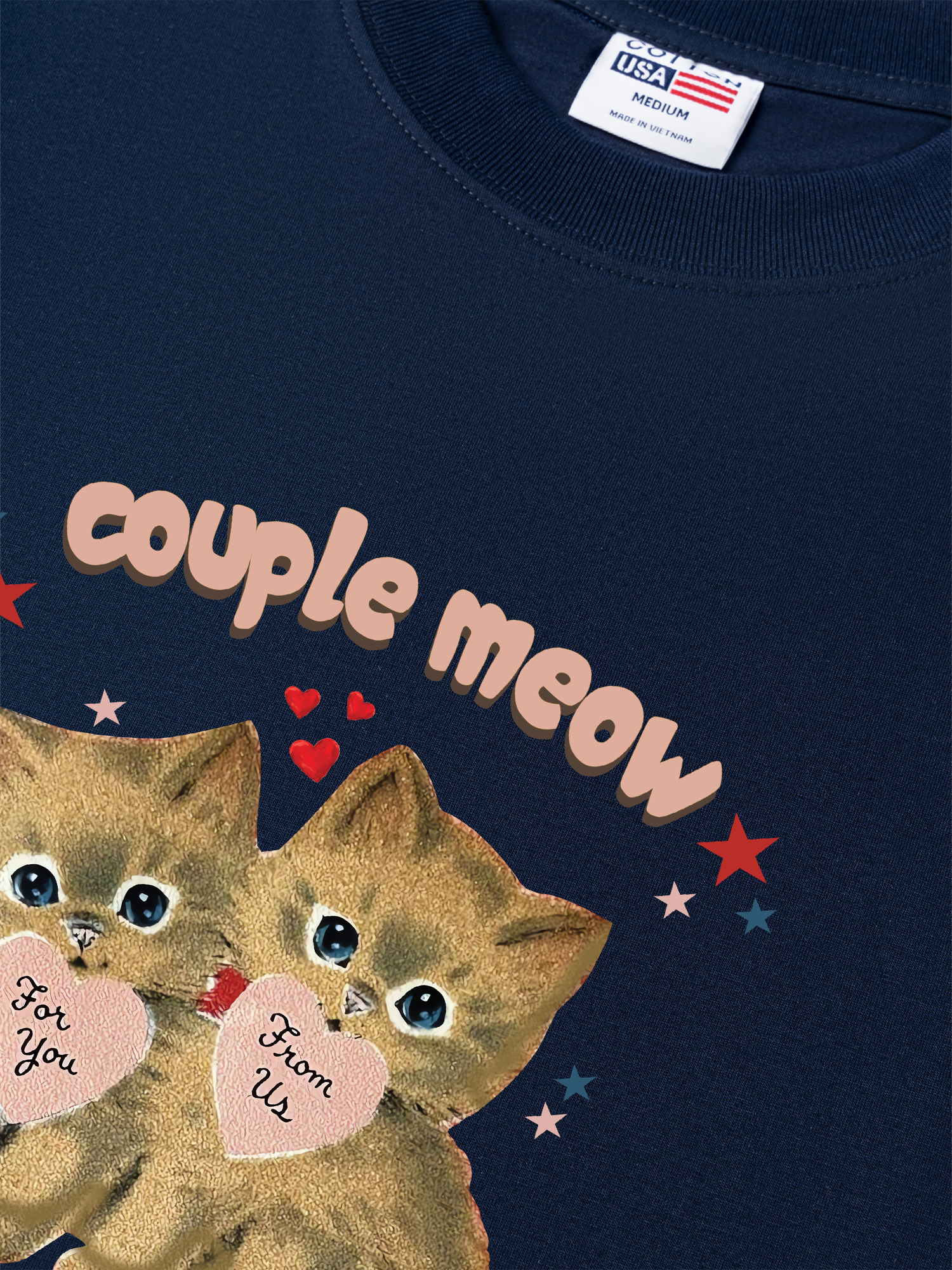 Áo Thun Relaxed Fit Soft Paw Couple Meow