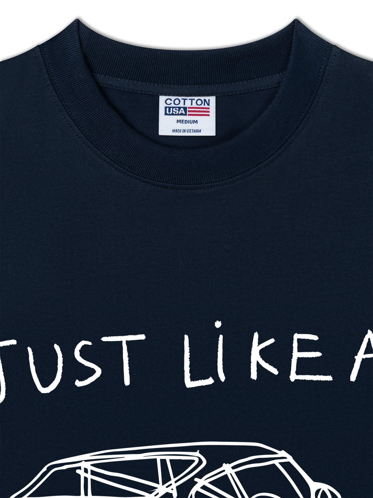 Áo Thun Relaxed Fit Classic Car Black And White