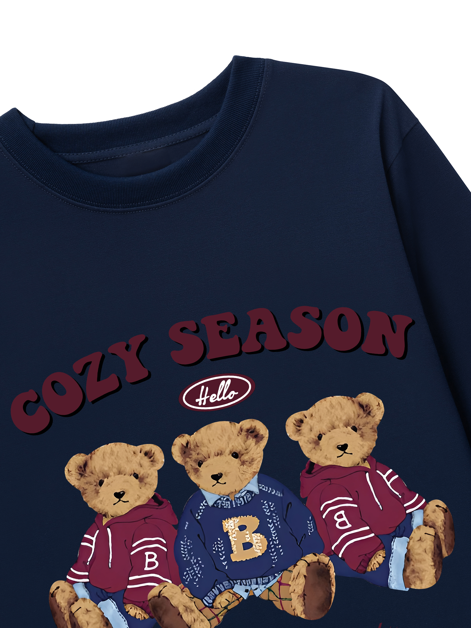 Áo Thun Dài Tay Cozy Season Three Bear