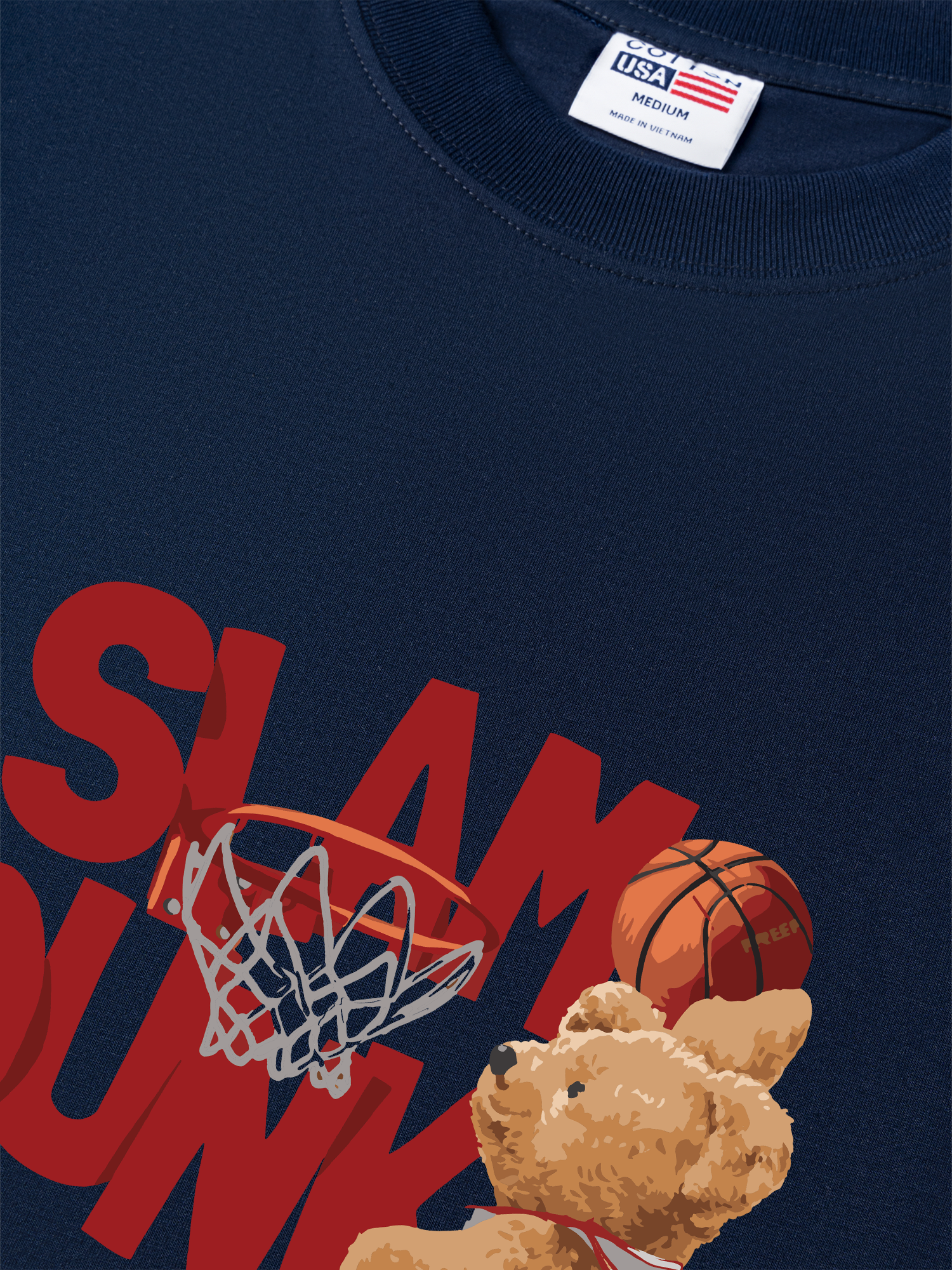 Áo Thun Relaxed Fit  Basketball Slam Dunk