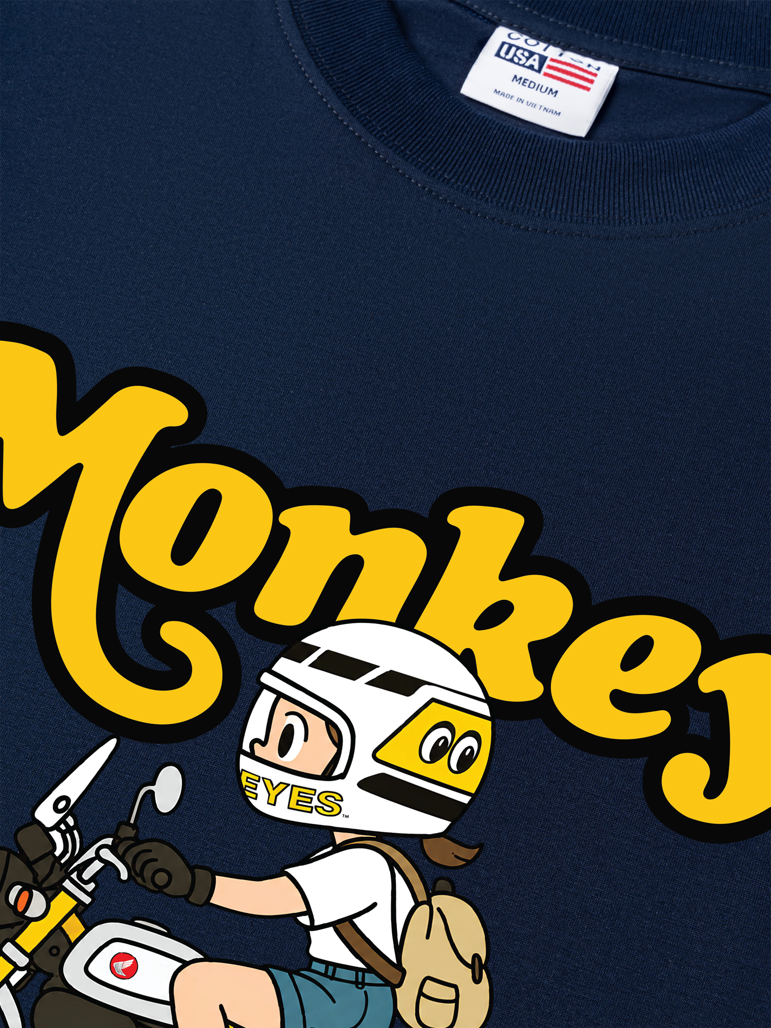 Áo Thun Relaxed Fit Motobike Monkey