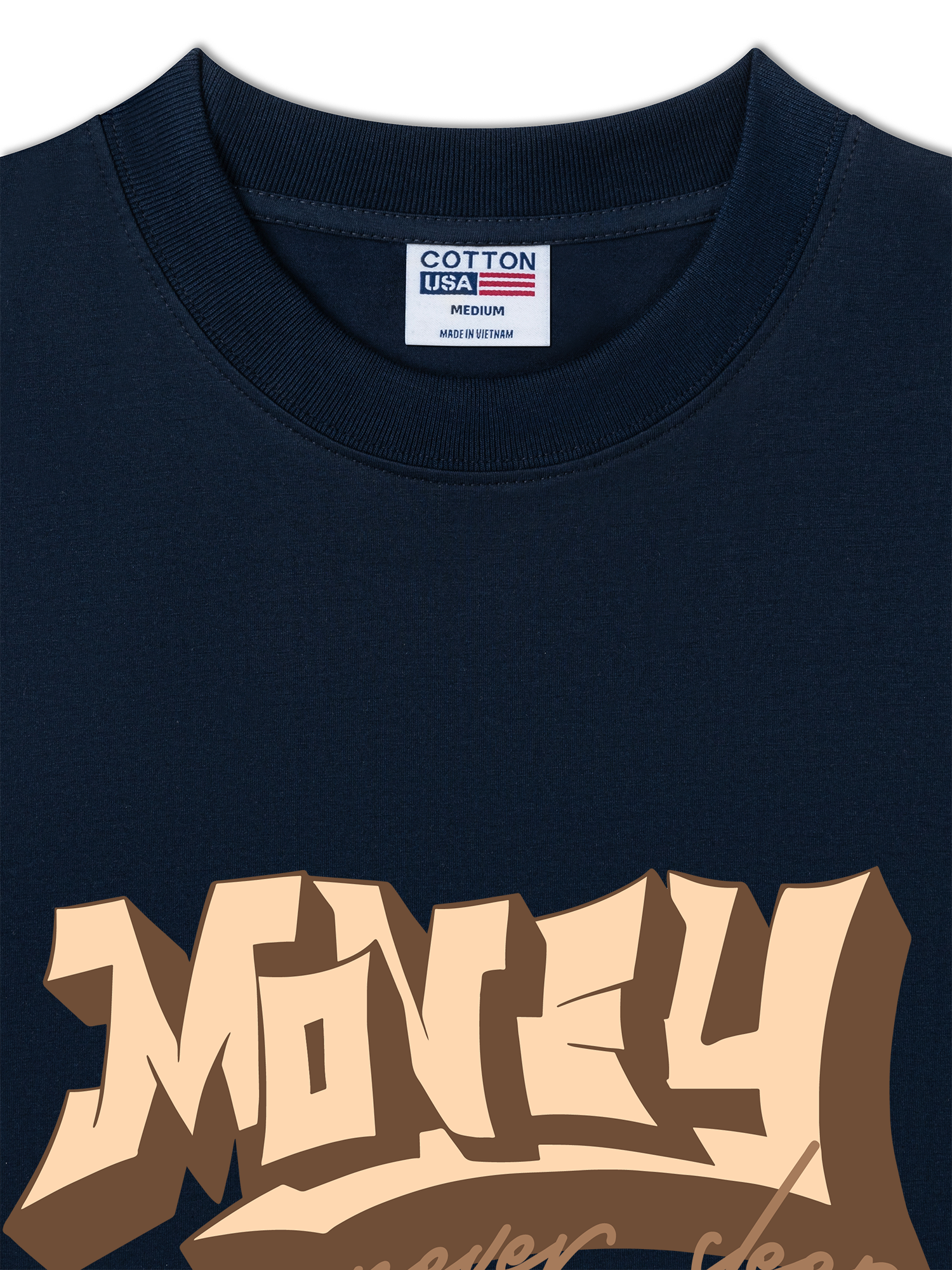 Áo Thun Relaxed Fit Money Never Sleep