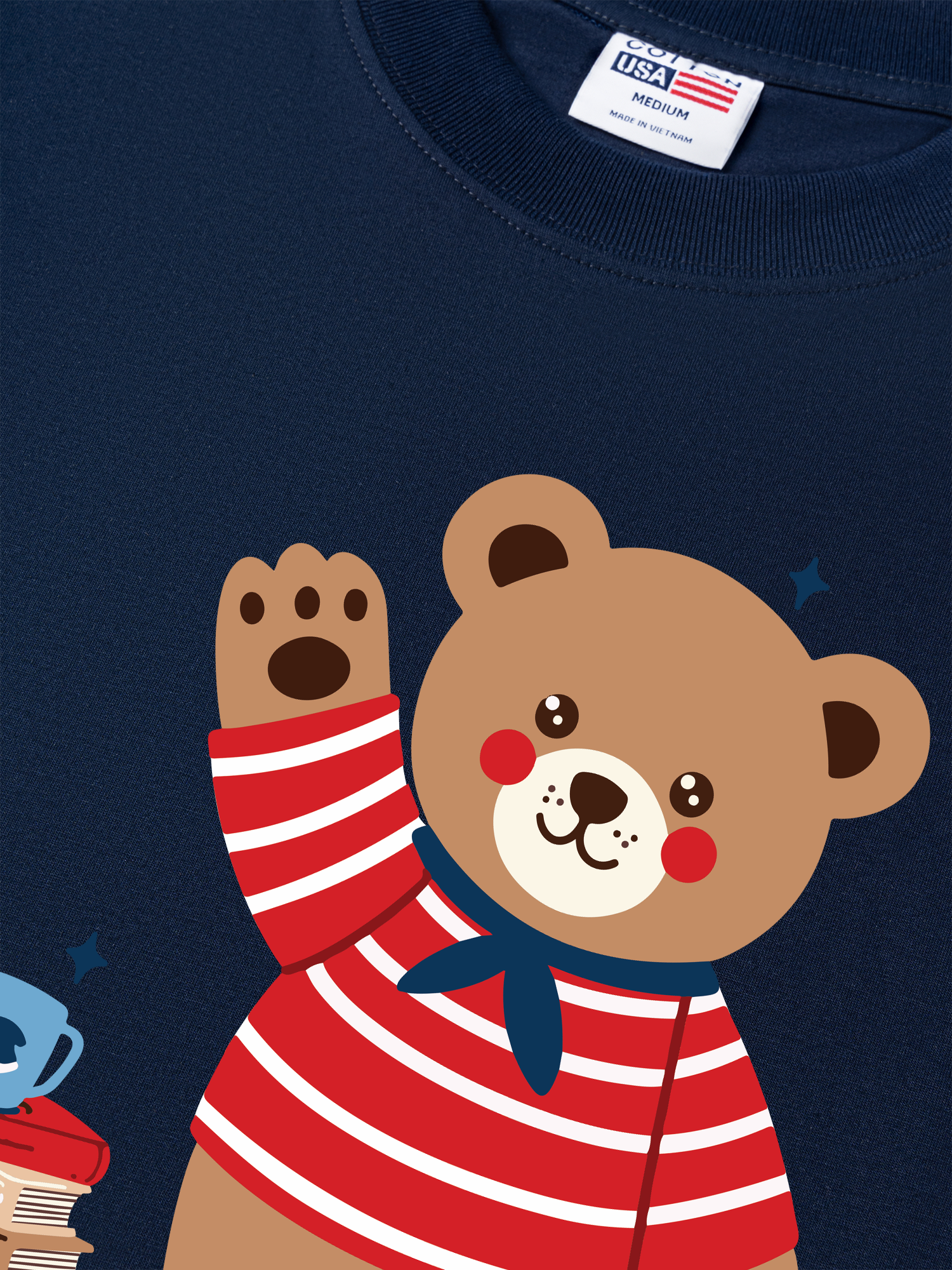 Áo Thun Relaxed Fit Bear Town Bear With Books