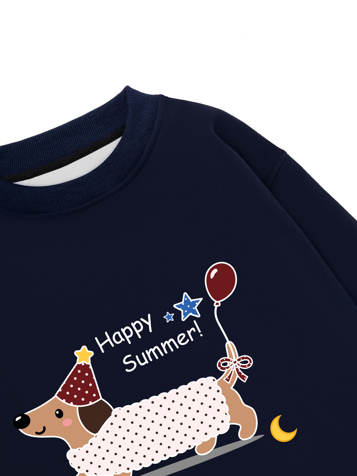 Áo Sweater Nỉ Hai Da Dotty Mood Happy Summer Dog