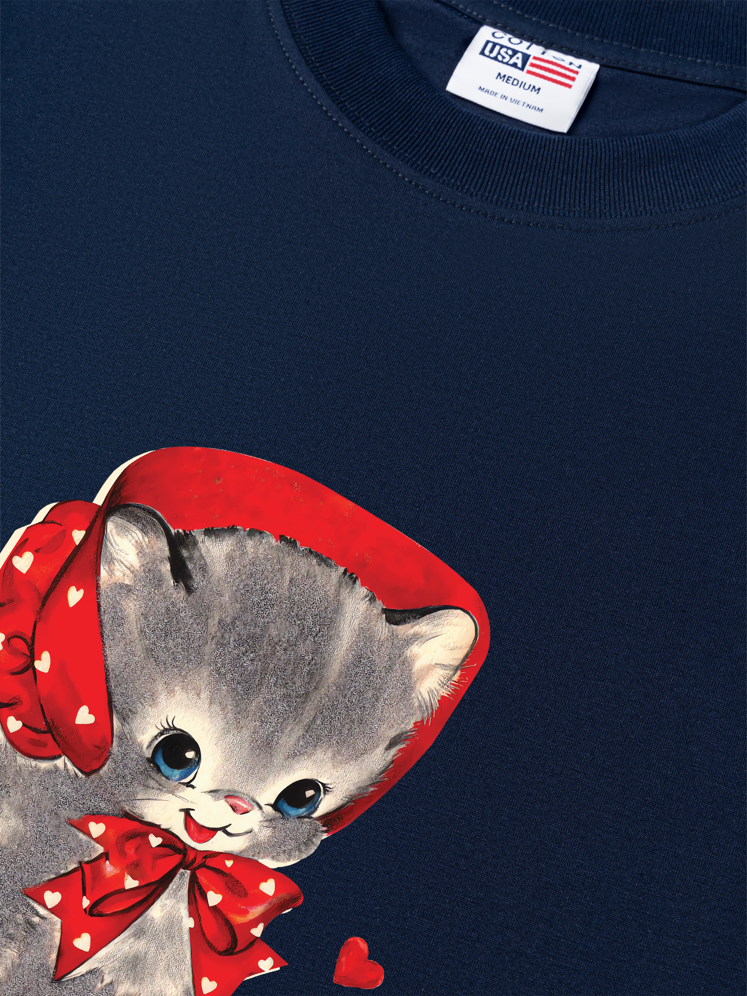 Áo Thun Relaxed Fit Soft Paw Cute Cat