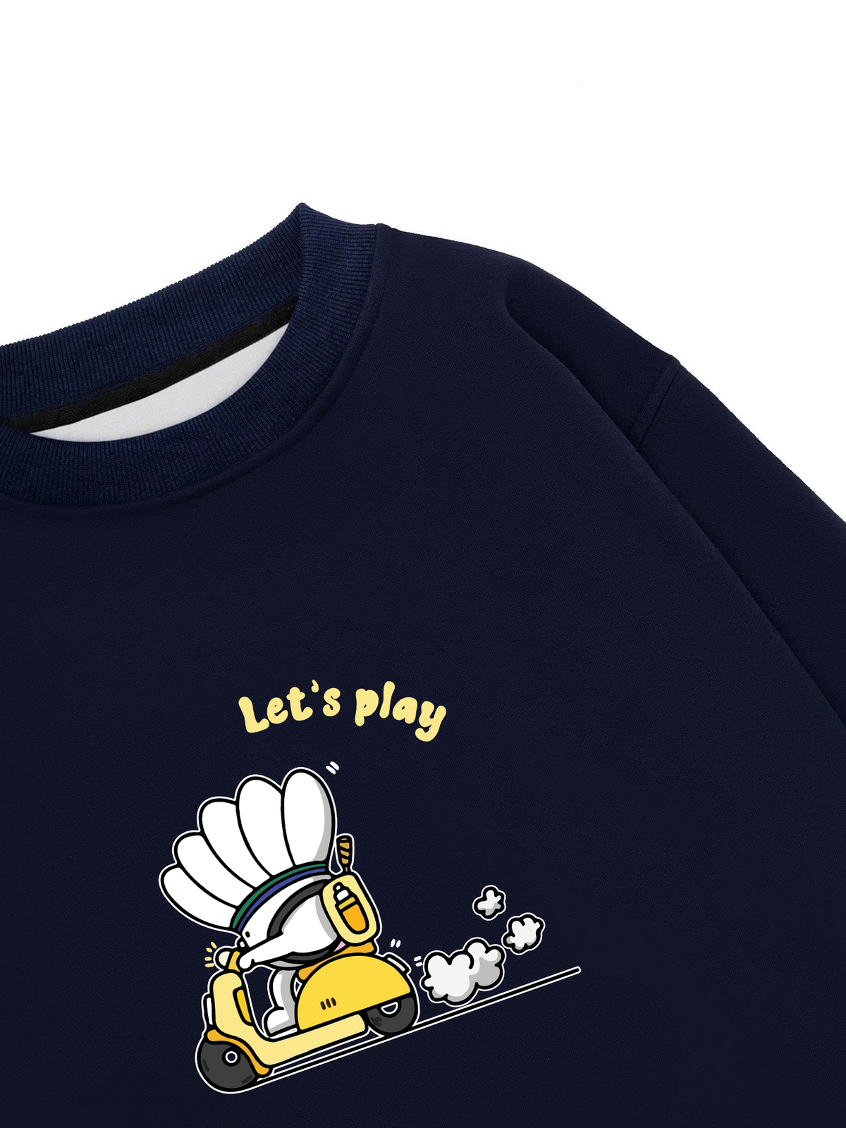 Áo Sweater Nỉ Hai Da Badminton Let's Play