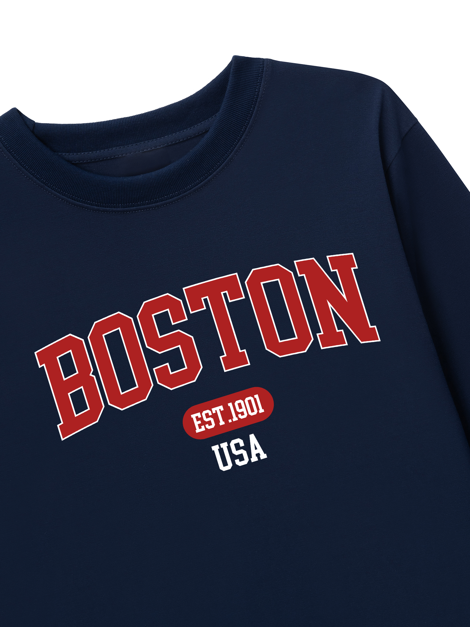 Áo Thun Dài Tay Baseball Collage Boston