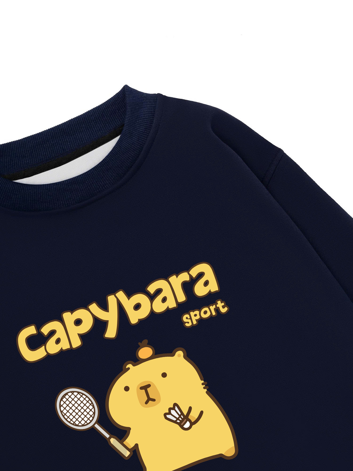 Áo Sweater Nỉ Hai Da Badminton Capybara Sport