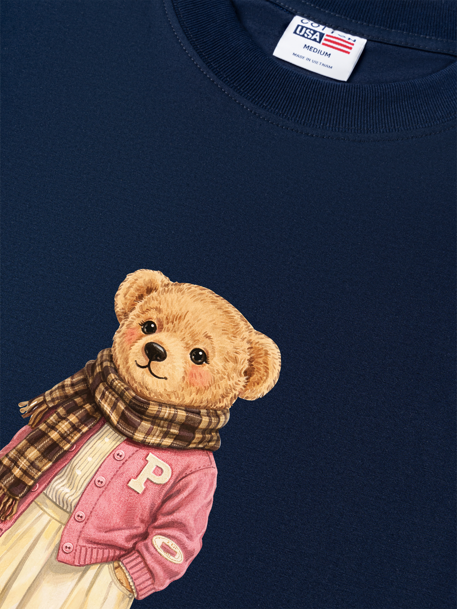 Áo Thun Relaxed Fit Pink Girl Bear