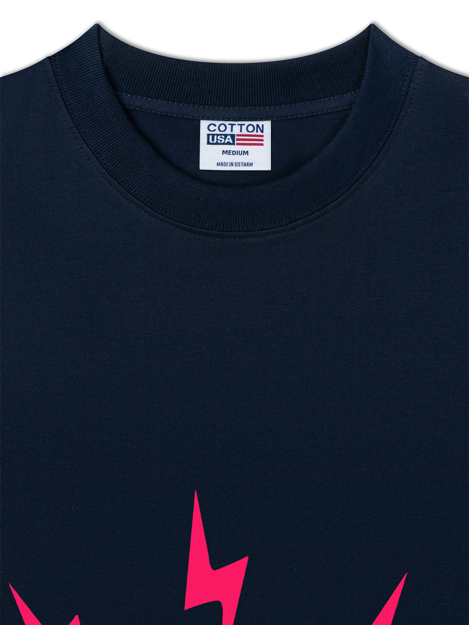 Áo Thun Relaxed Fit Black Pink Cute APT